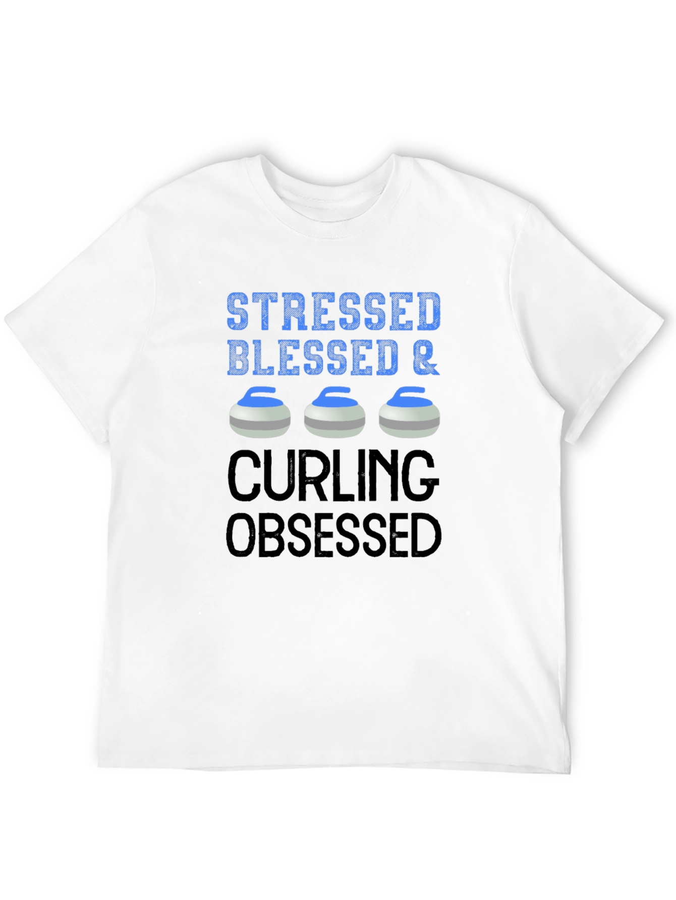 Stressed Blessed & Curling Obsessed T-Shirt