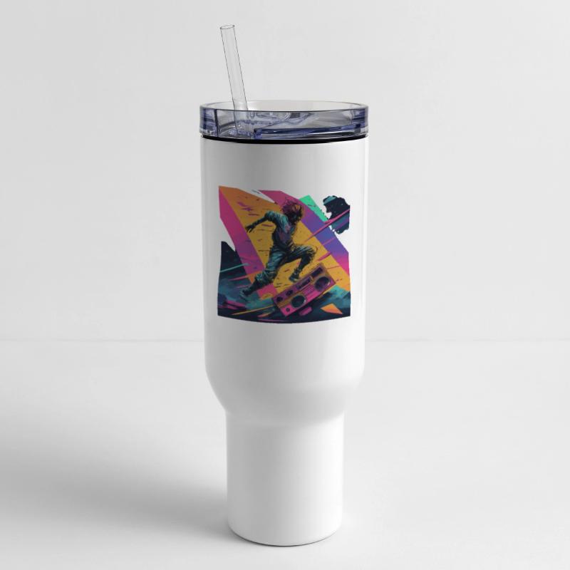 Dynamic Break Dancer With Ghettoblaster Urban Art