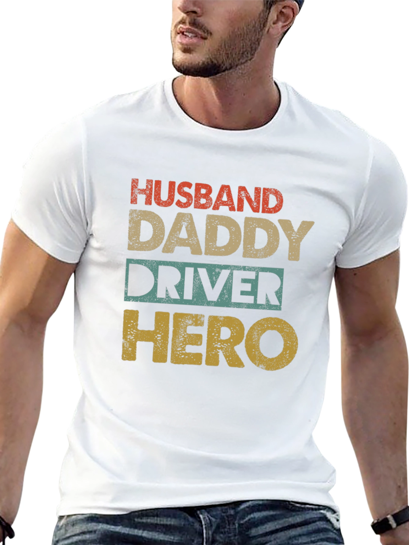 Husband Daddy Driver Hero Graphic Tee