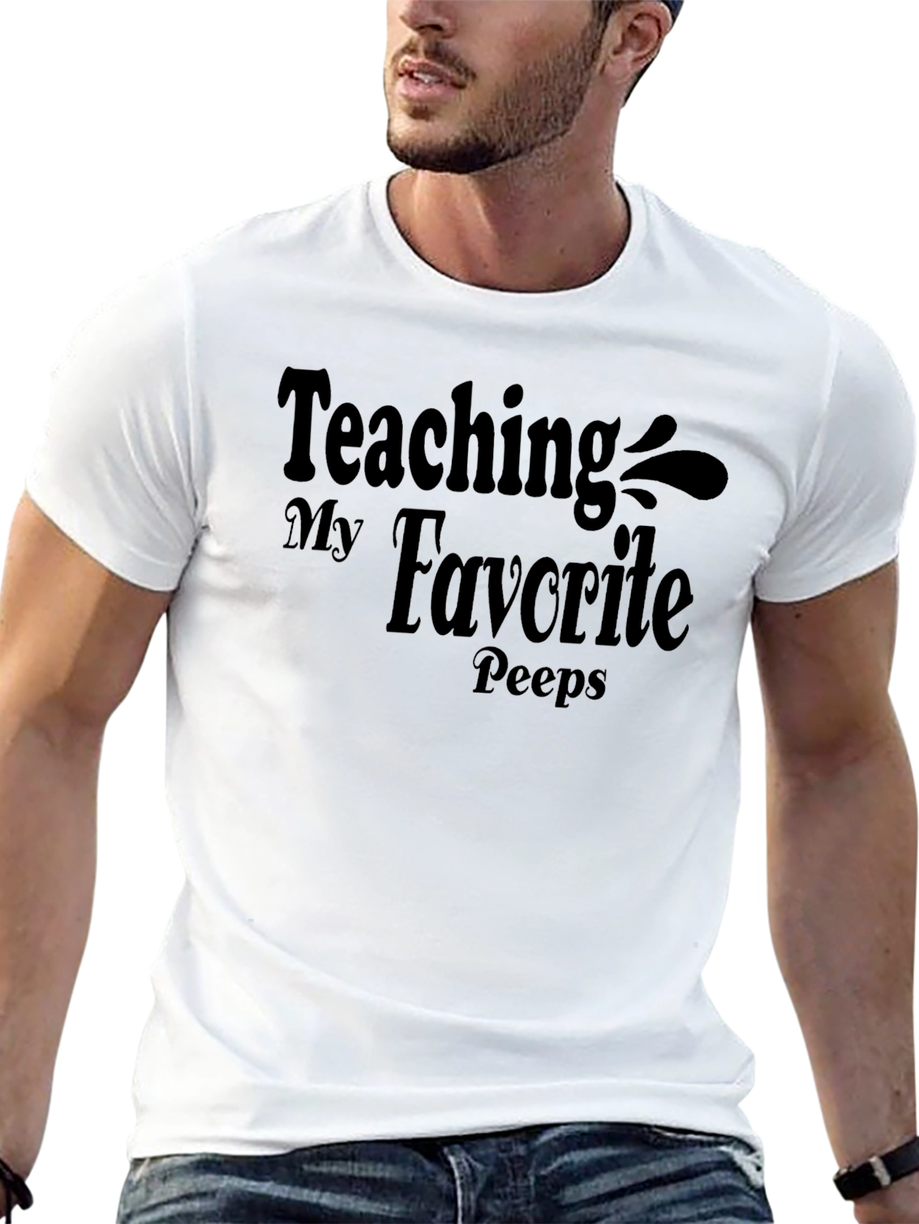 Teaching My Favorite Peeps Black T-Shirt