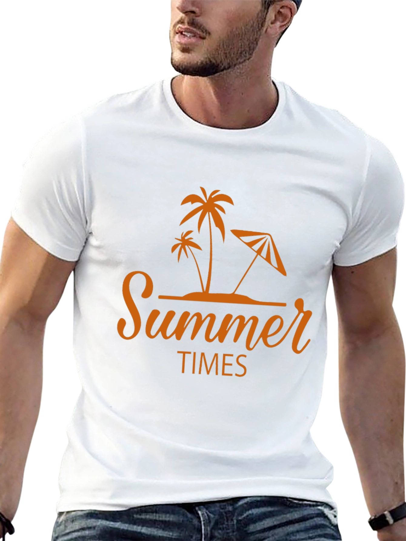 Summer Times Graphic Tee - Tropical Palm Tree Design