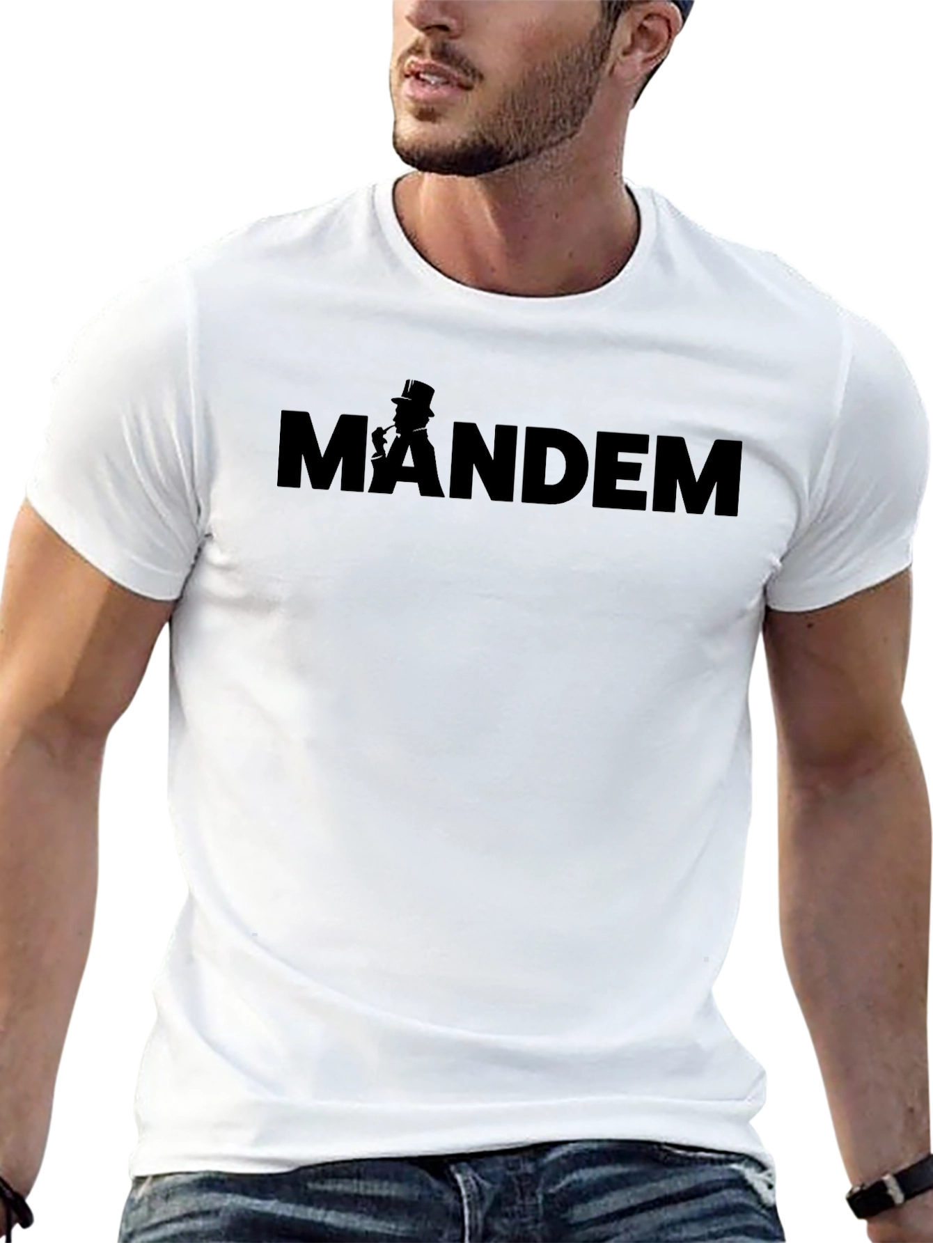 Mandem Graphic Tee - Stylish Black Crewneck