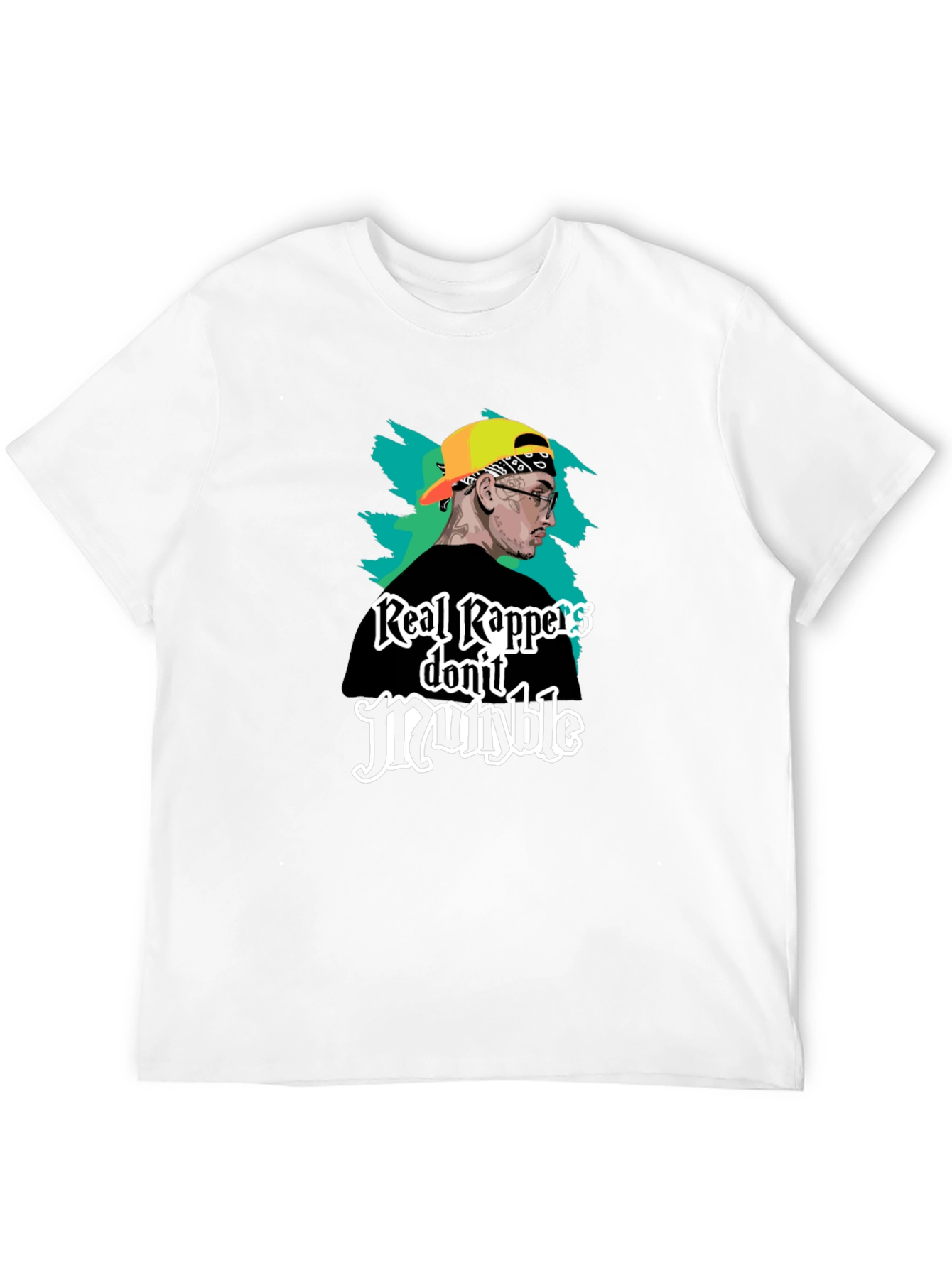Real Rappers Dont Mumble Black T-Shirt