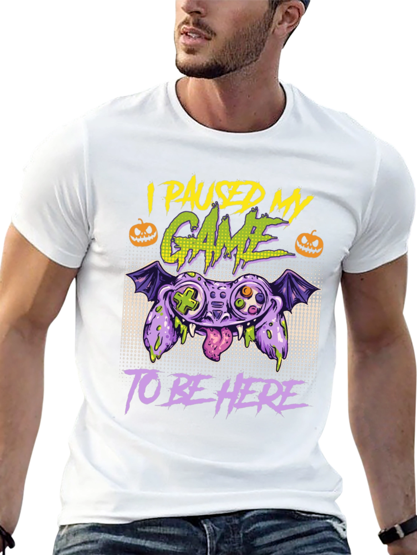 Paused Game Halloween T-Shirt