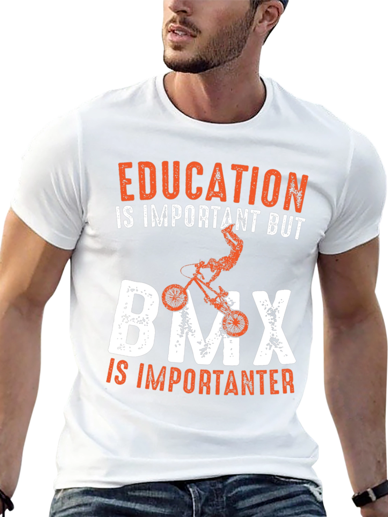 Education vs BMX Graphic T-Shirt