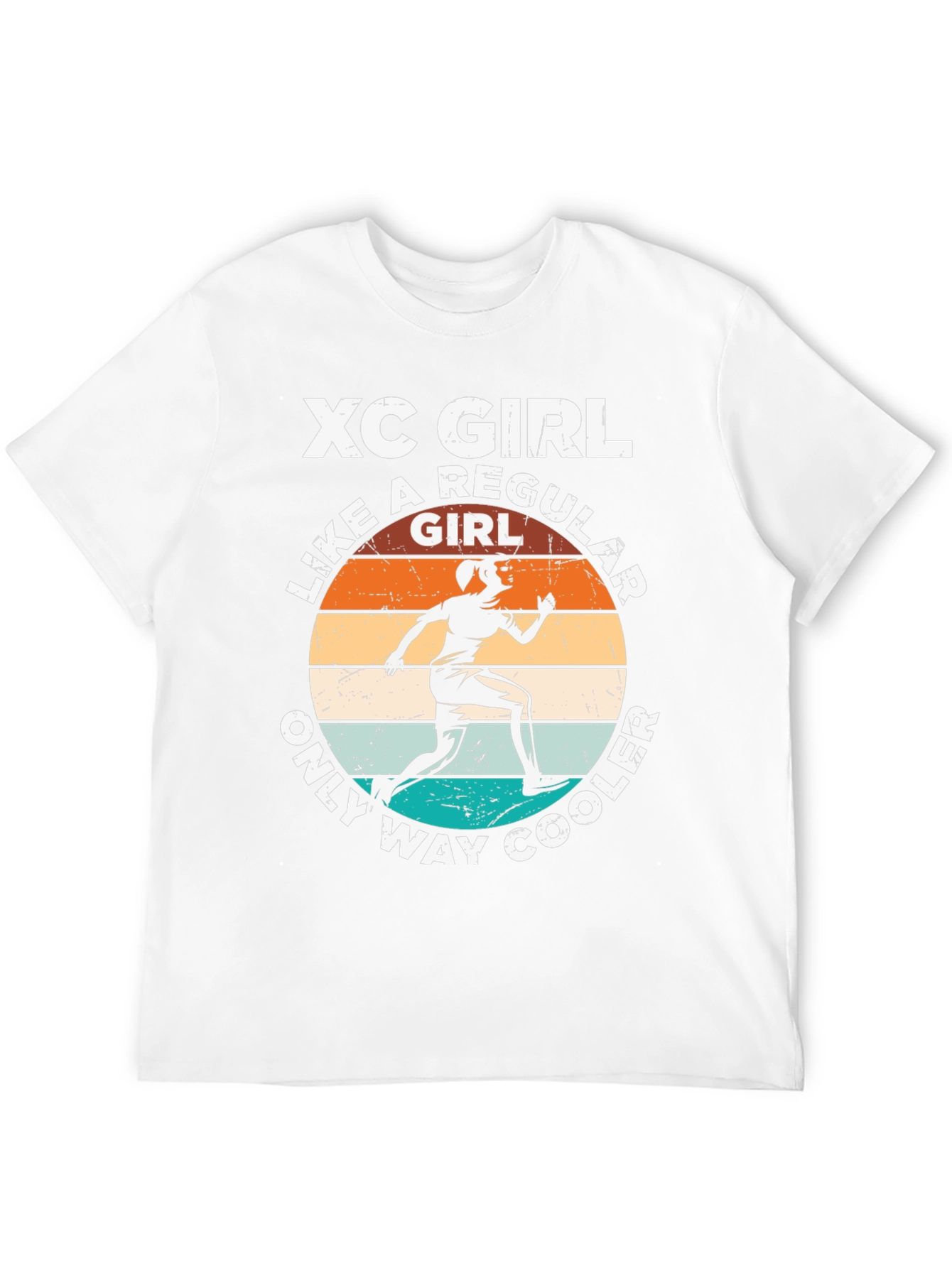 XC Girl Running T-Shirt - Cool Runner Gift