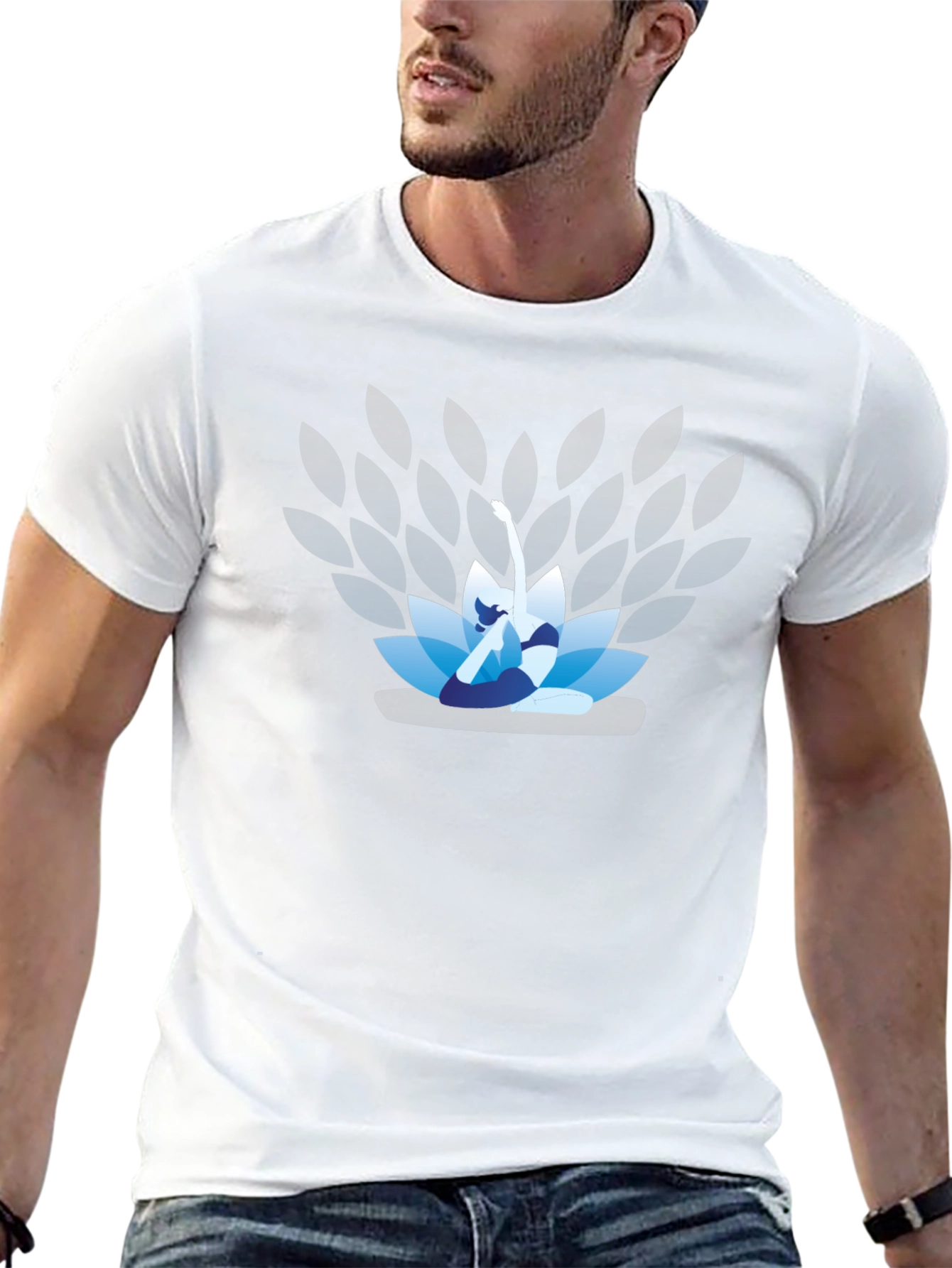 Lotus Yoga Pose Graphic T-Shirt