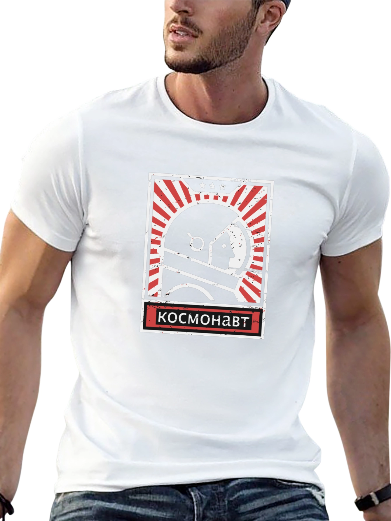 Cosmonaut Graphic T-Shirt - Retro Space Design