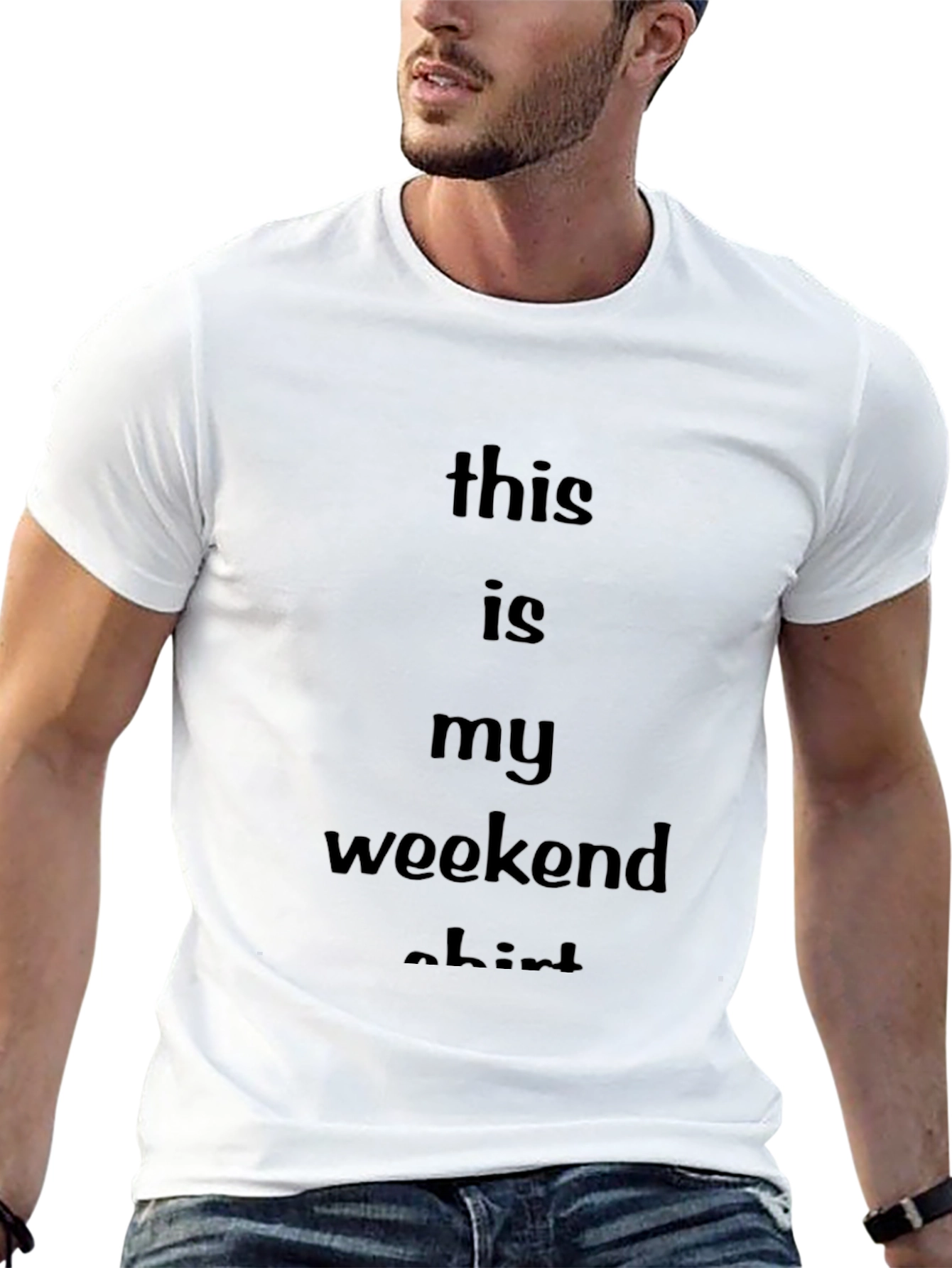 Weekend Vibes T-Shirt - Comfy Black Tee