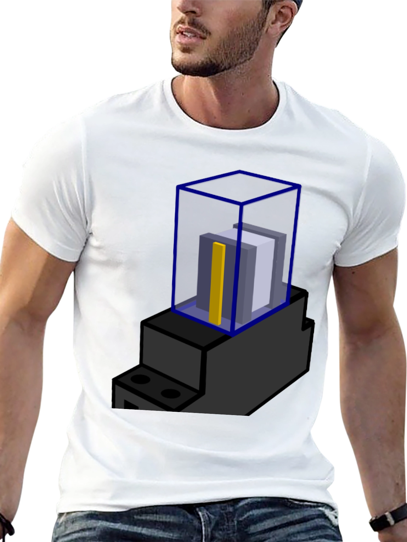 Abstract Block Print T-Shirt - Modern Graphic Tee