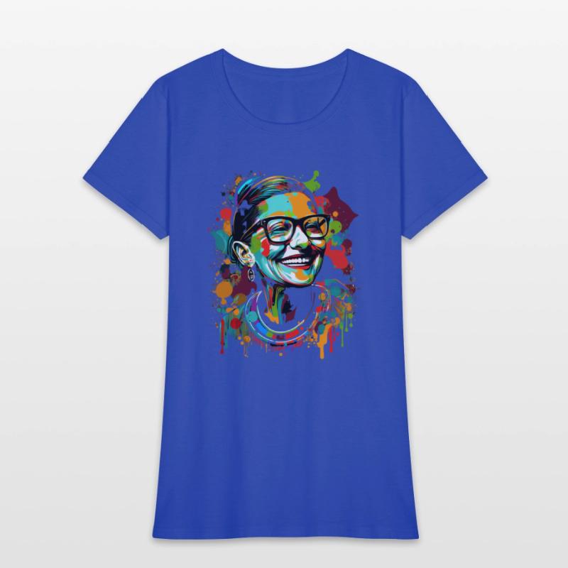 Graffiti art deco portrait of Ruth Bader Ginsburg