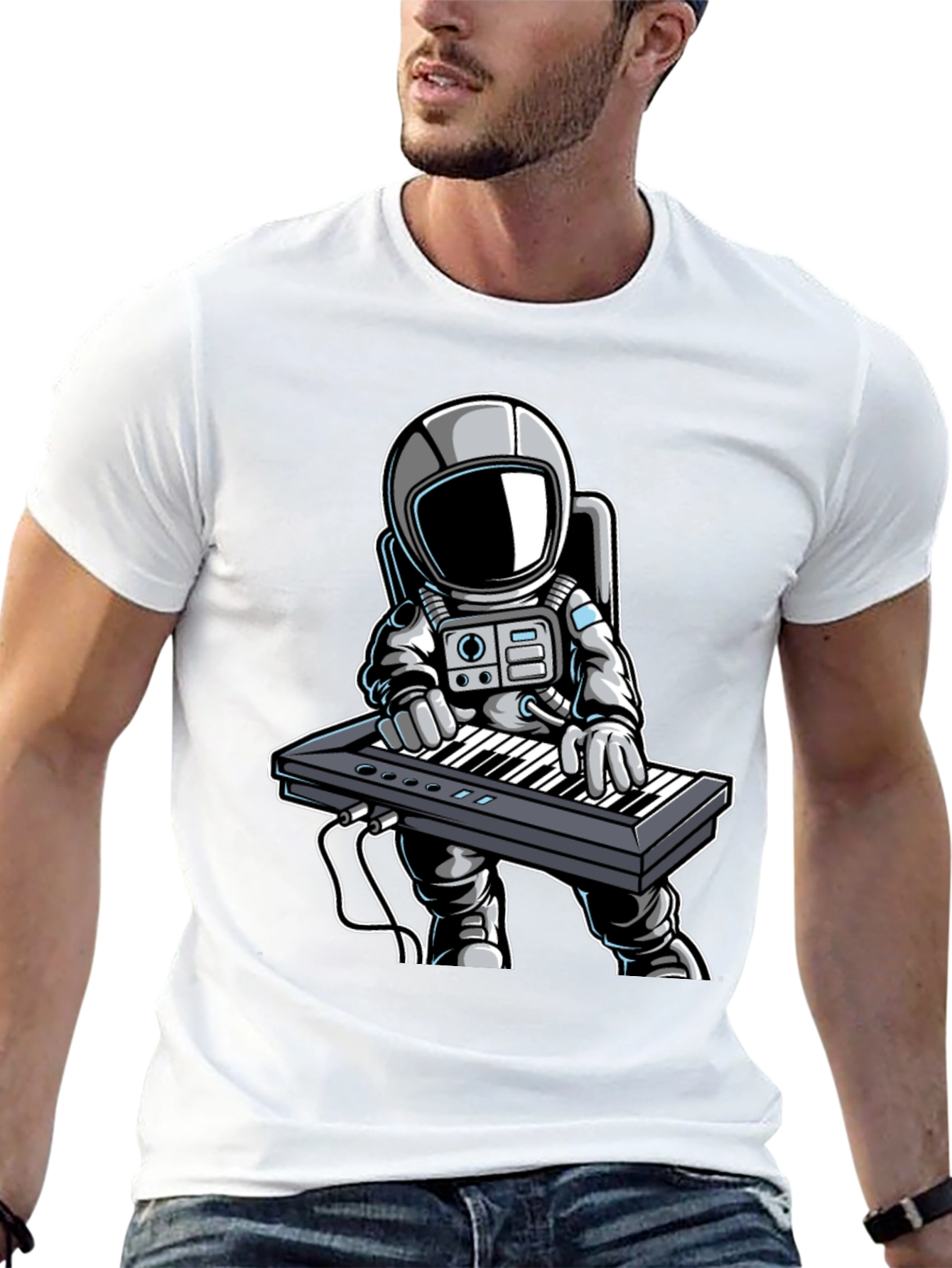 Astronaut Keyboard Player T-Shirt