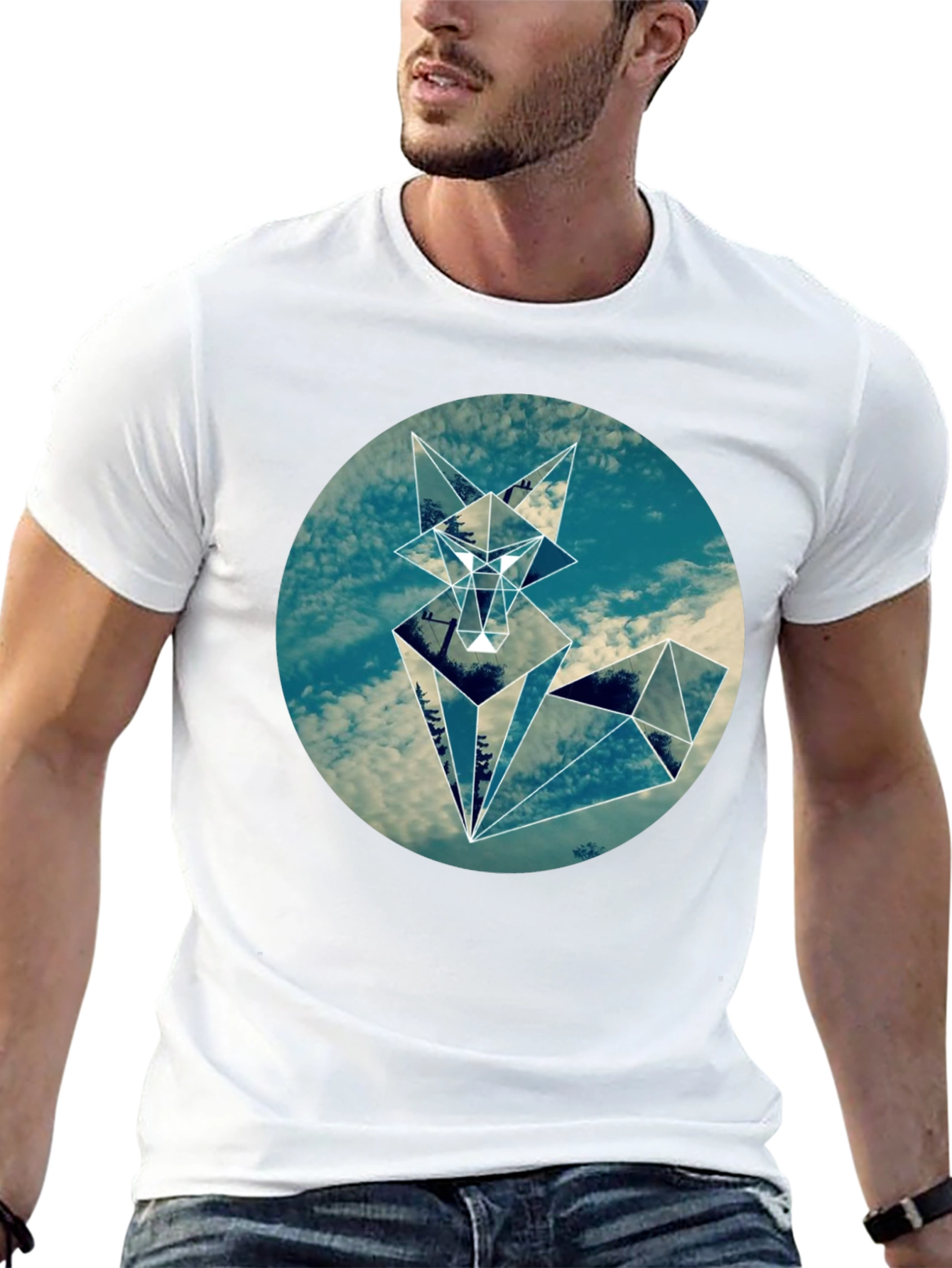 Geometric Fox T-Shirt - Urban Style