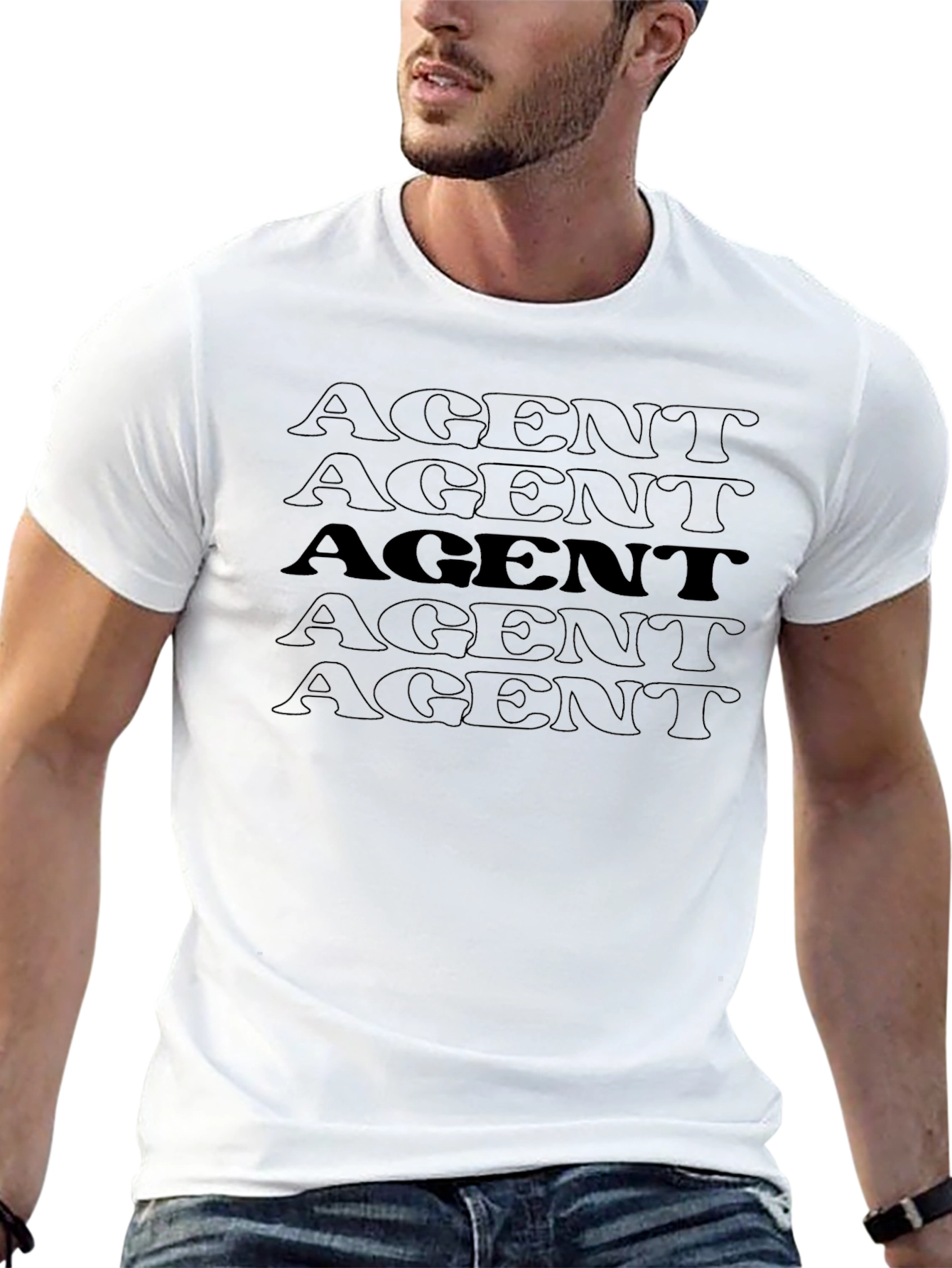 AGENT Graphic Print T-Shirt - Casual Wear