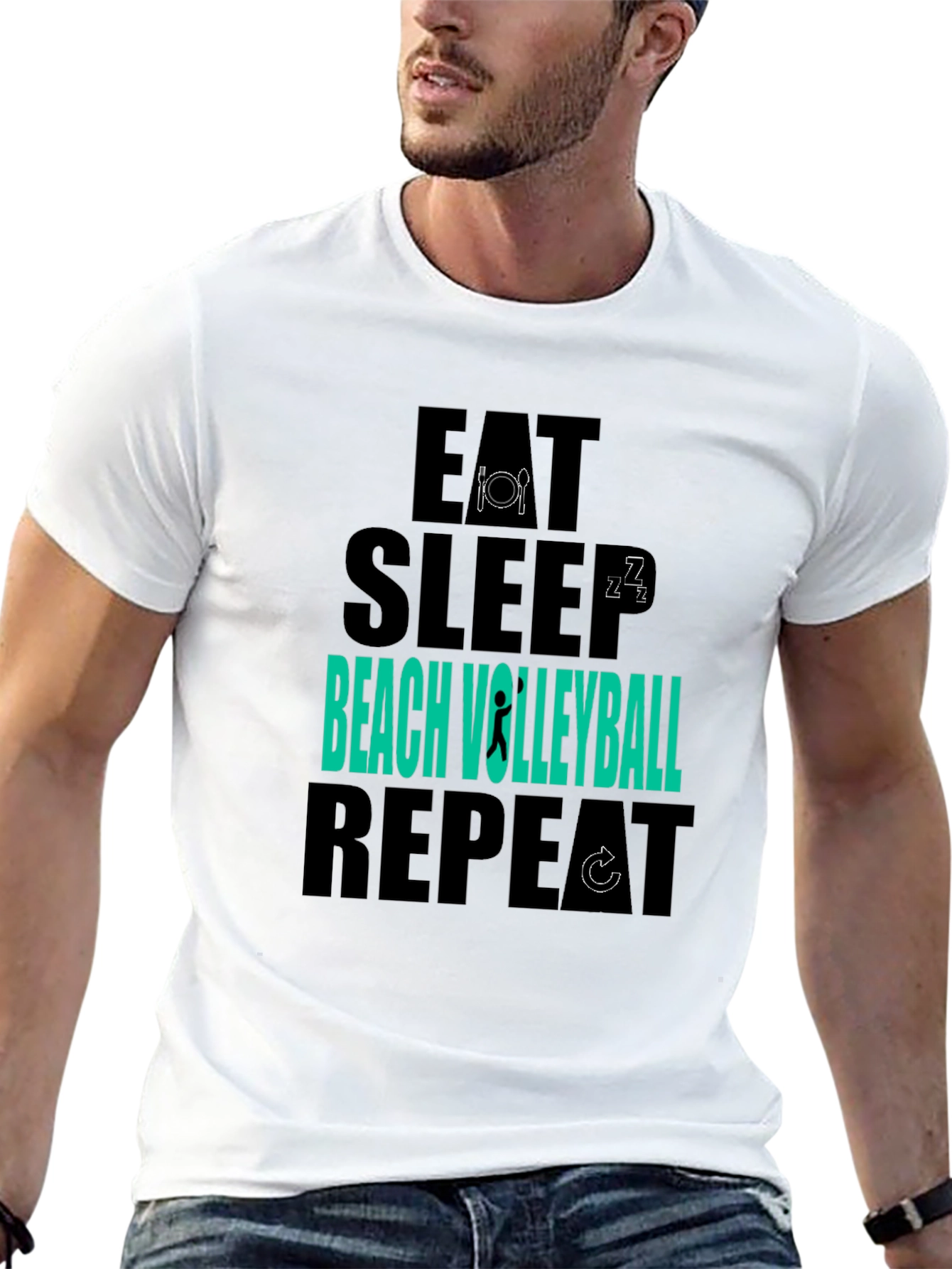 Eat Sleep Beach Volleyball Repeat T-Shirt