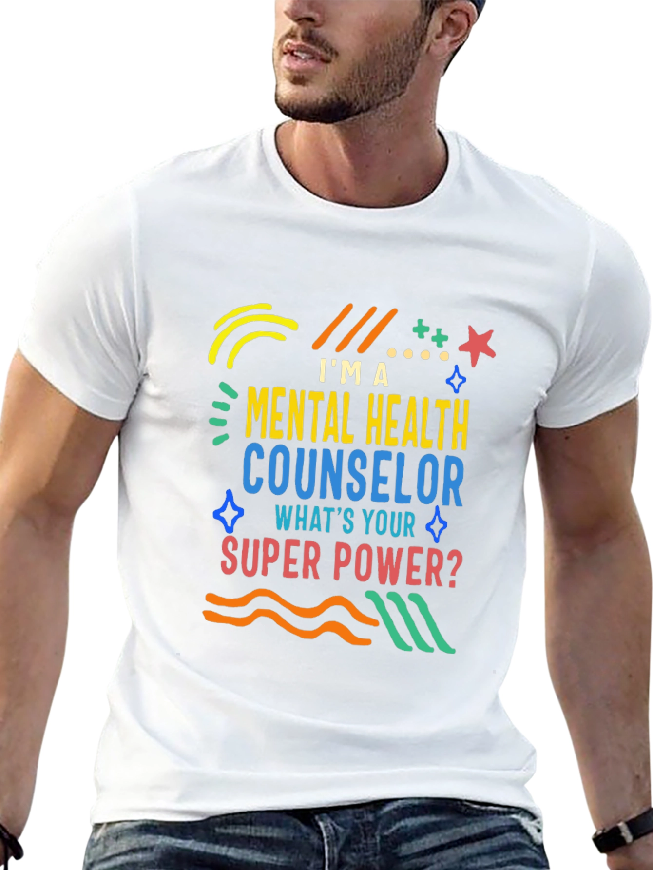 Mental Health Counselor T-Shirt - Superpower Design