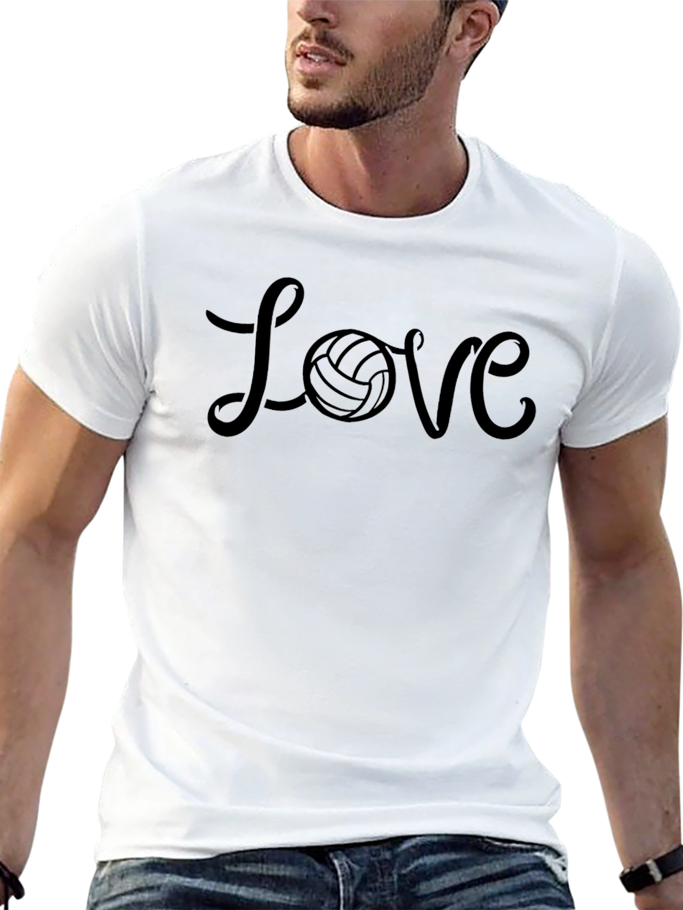 Volleyball Love Graphic Tee - Black T-Shirt