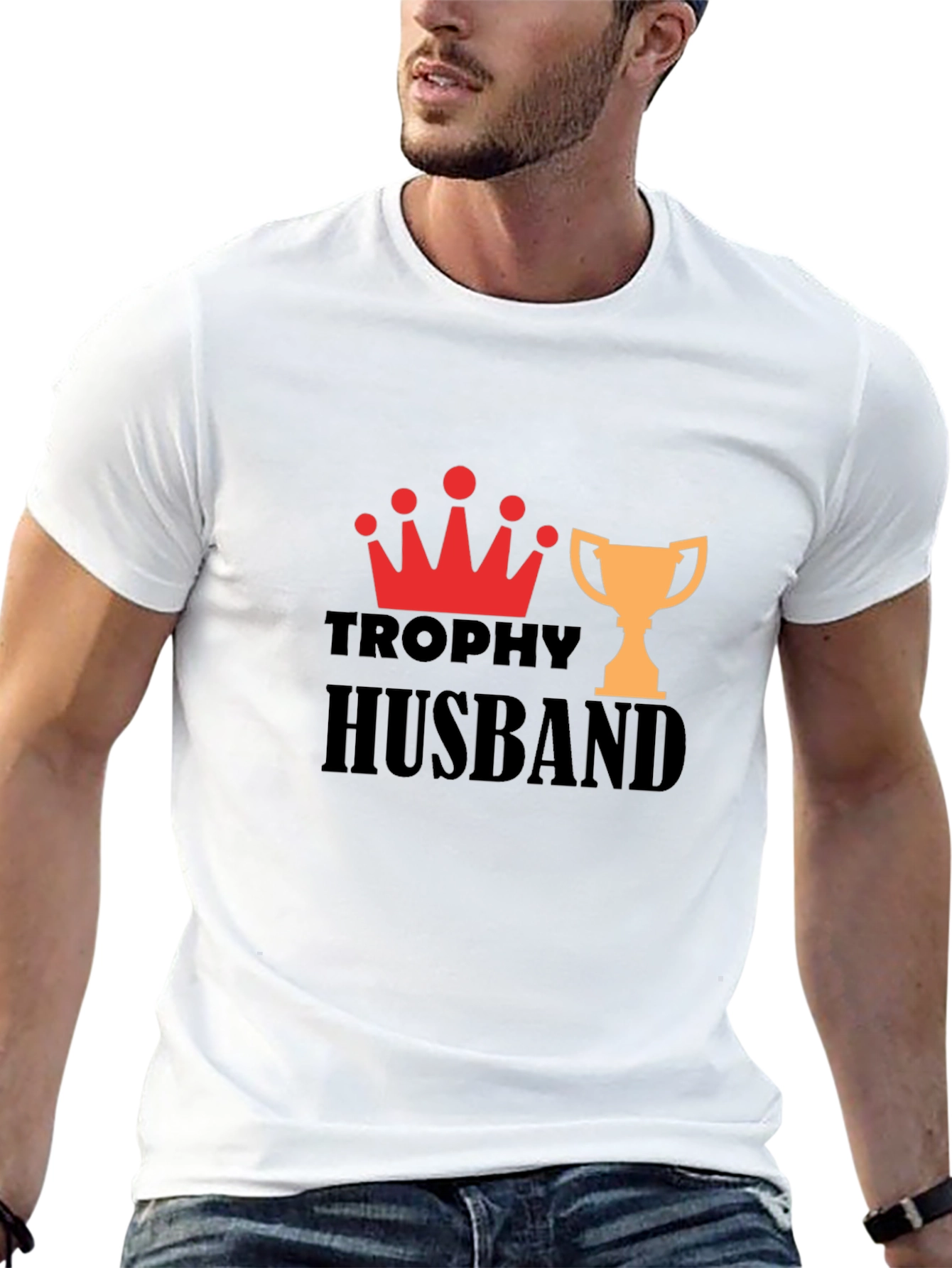 Trophy Husband Graphic Print T-Shirt
