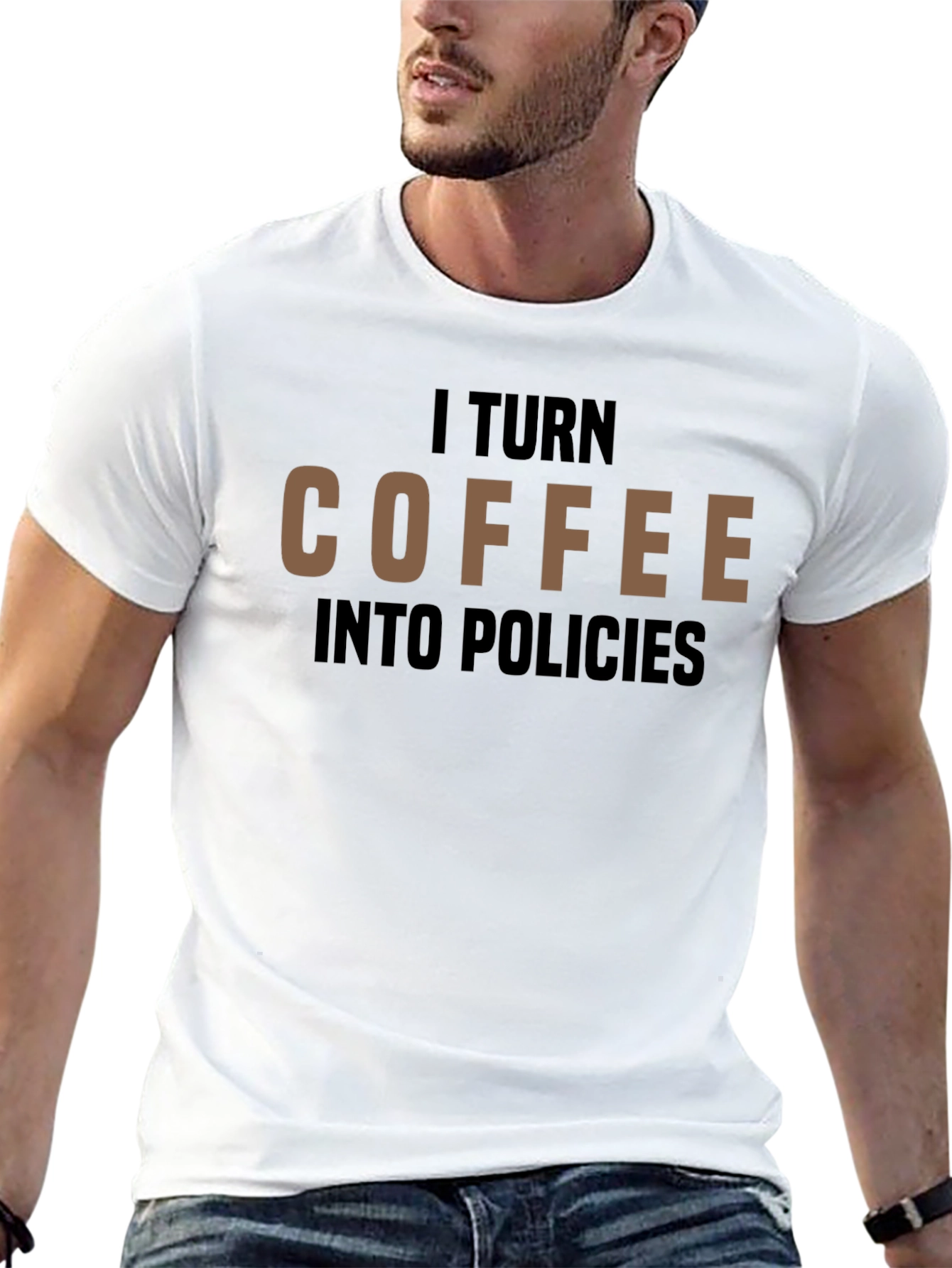 Coffee to Policies Graphic T-Shirt