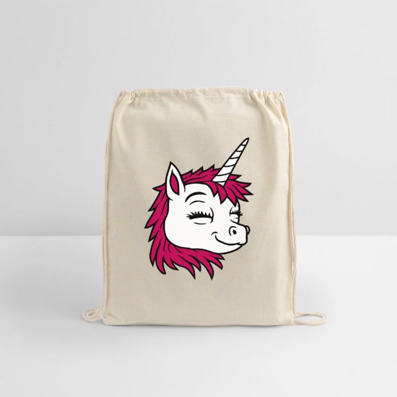 Head happy cartoon unicorn