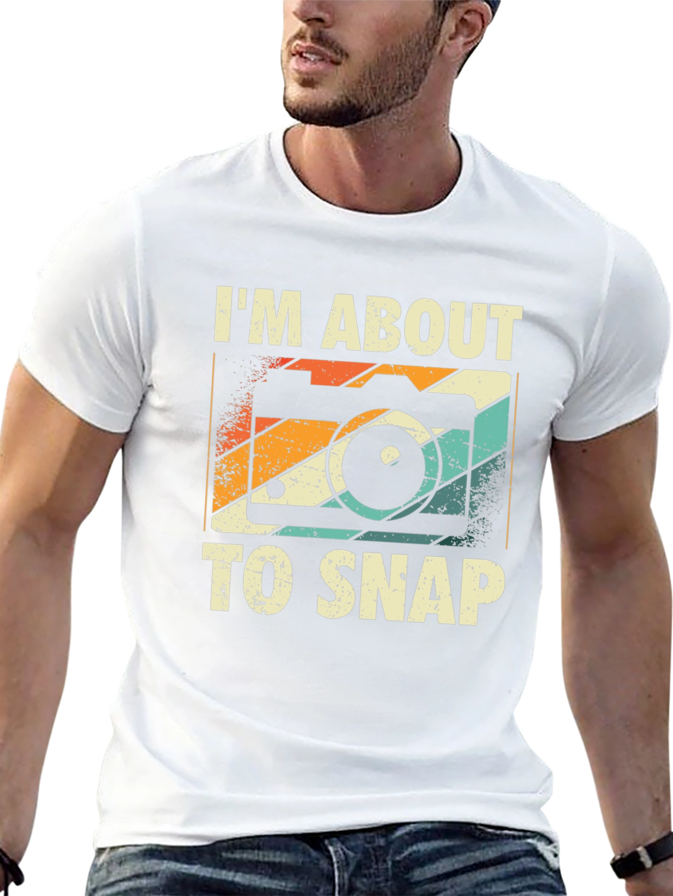Im About To Snap Retro Camera Graphic T-Shirt
