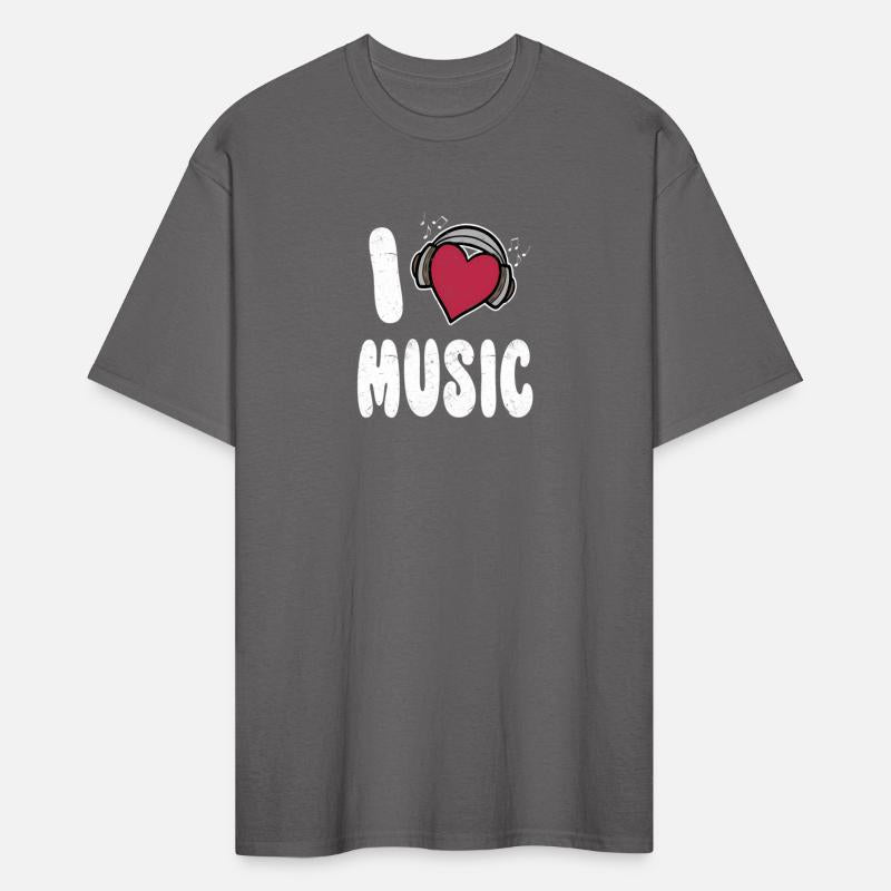 I Love Music Heart Headphones Novelty