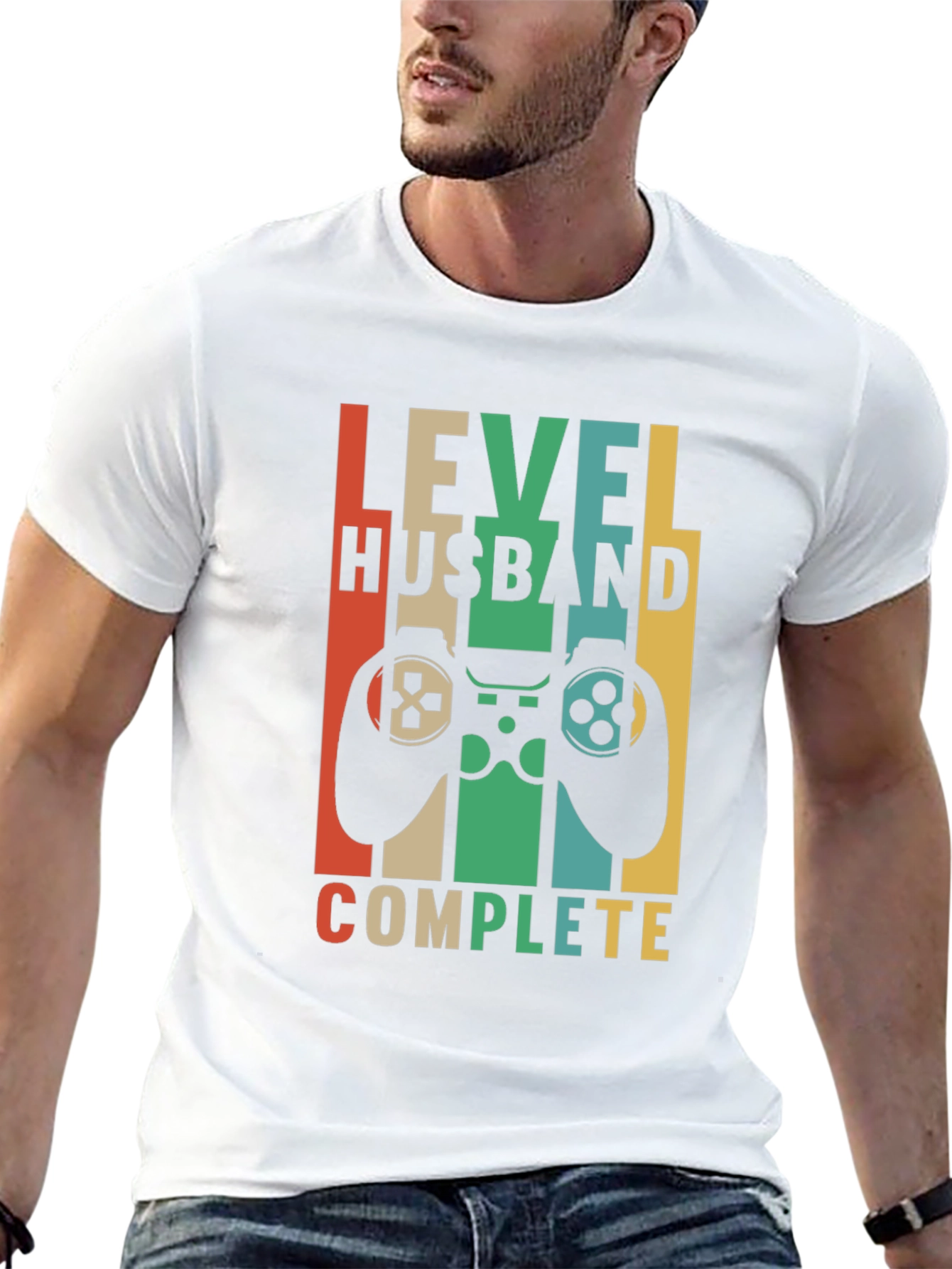 Level Husband Complete T-Shirt - Gamer Anniversary Tee