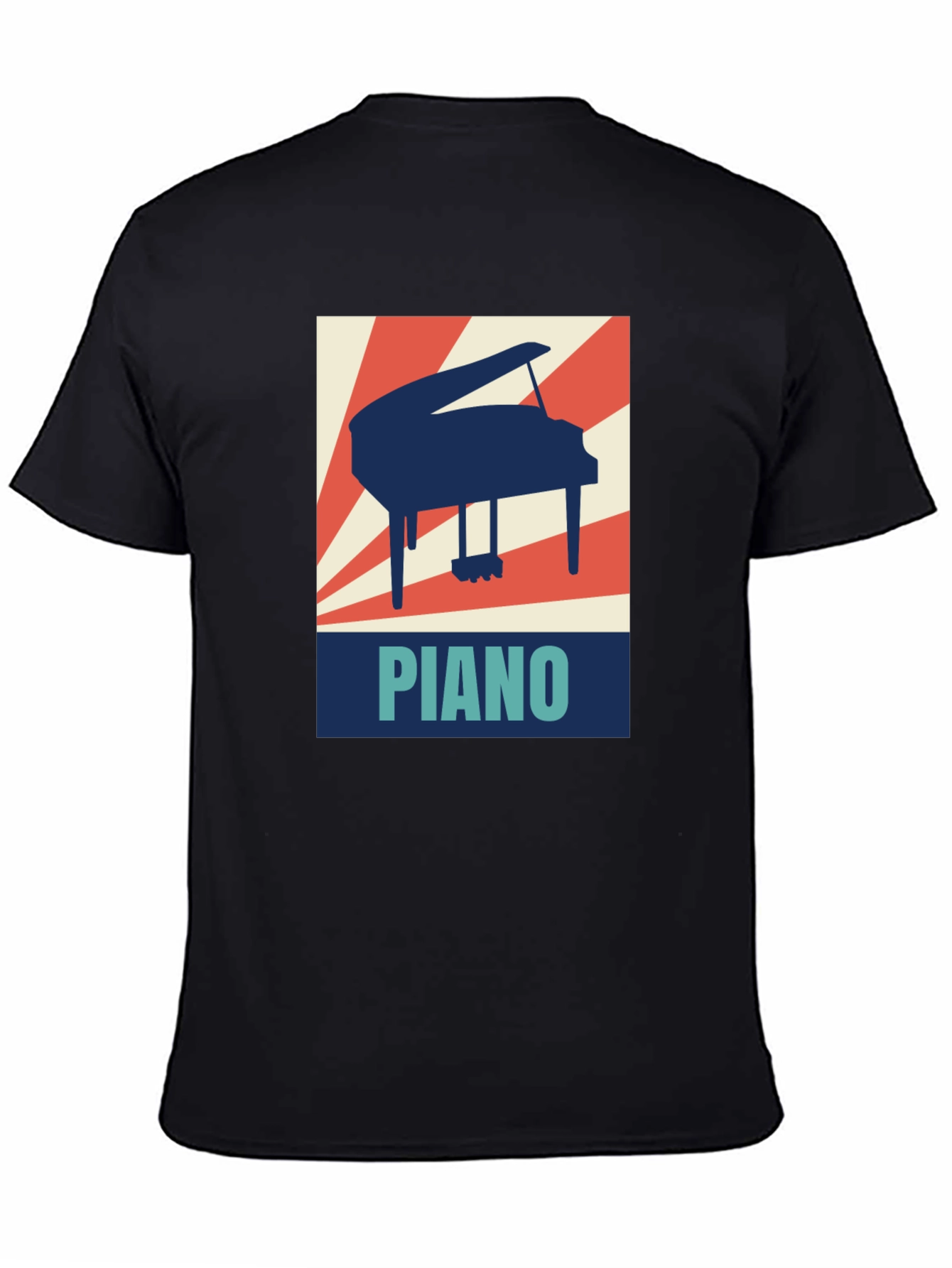 Piano Graphic T-Shirt - Musical Instrument Tee