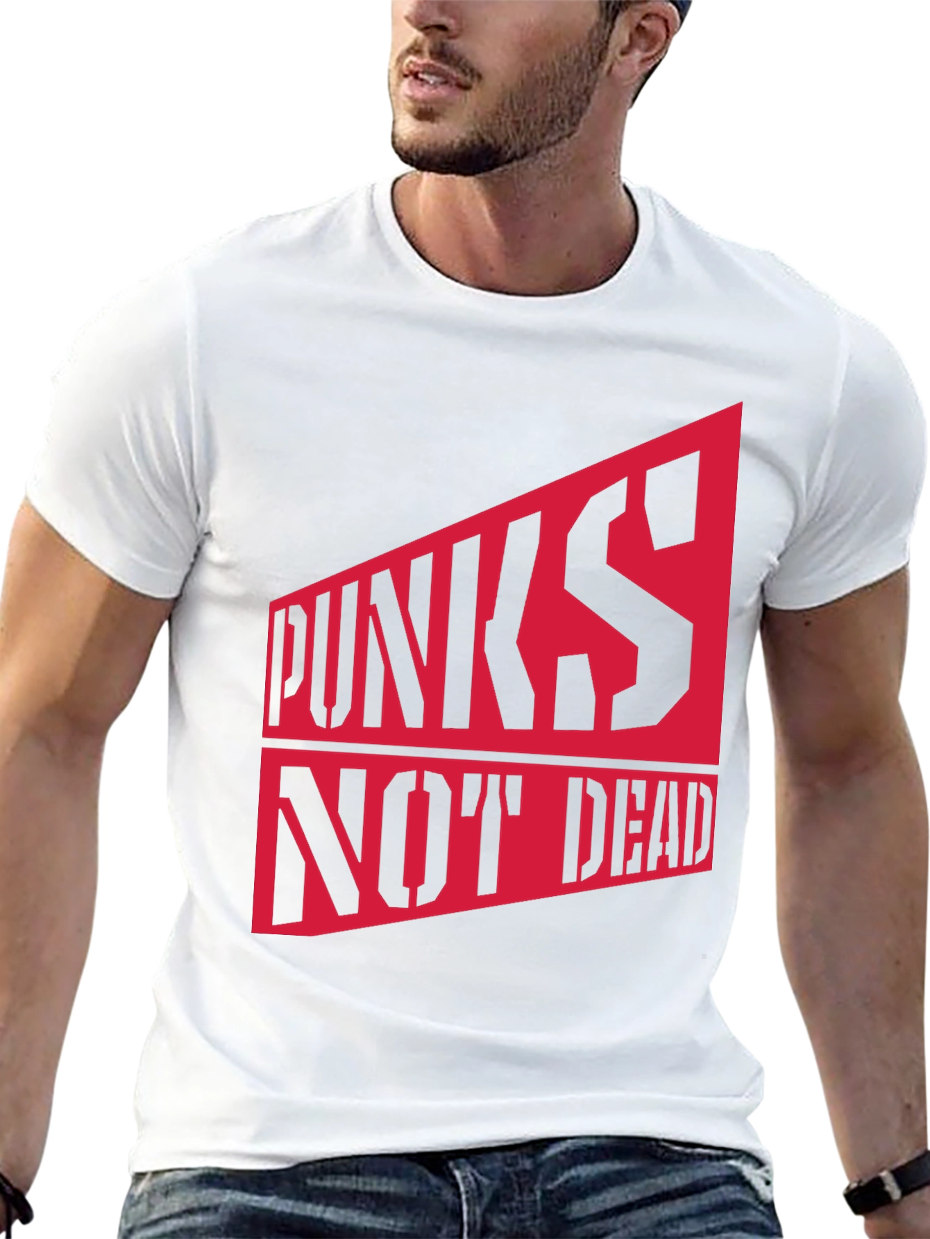Punks Not Dead Graphic Tee - Bold Statement Shirt