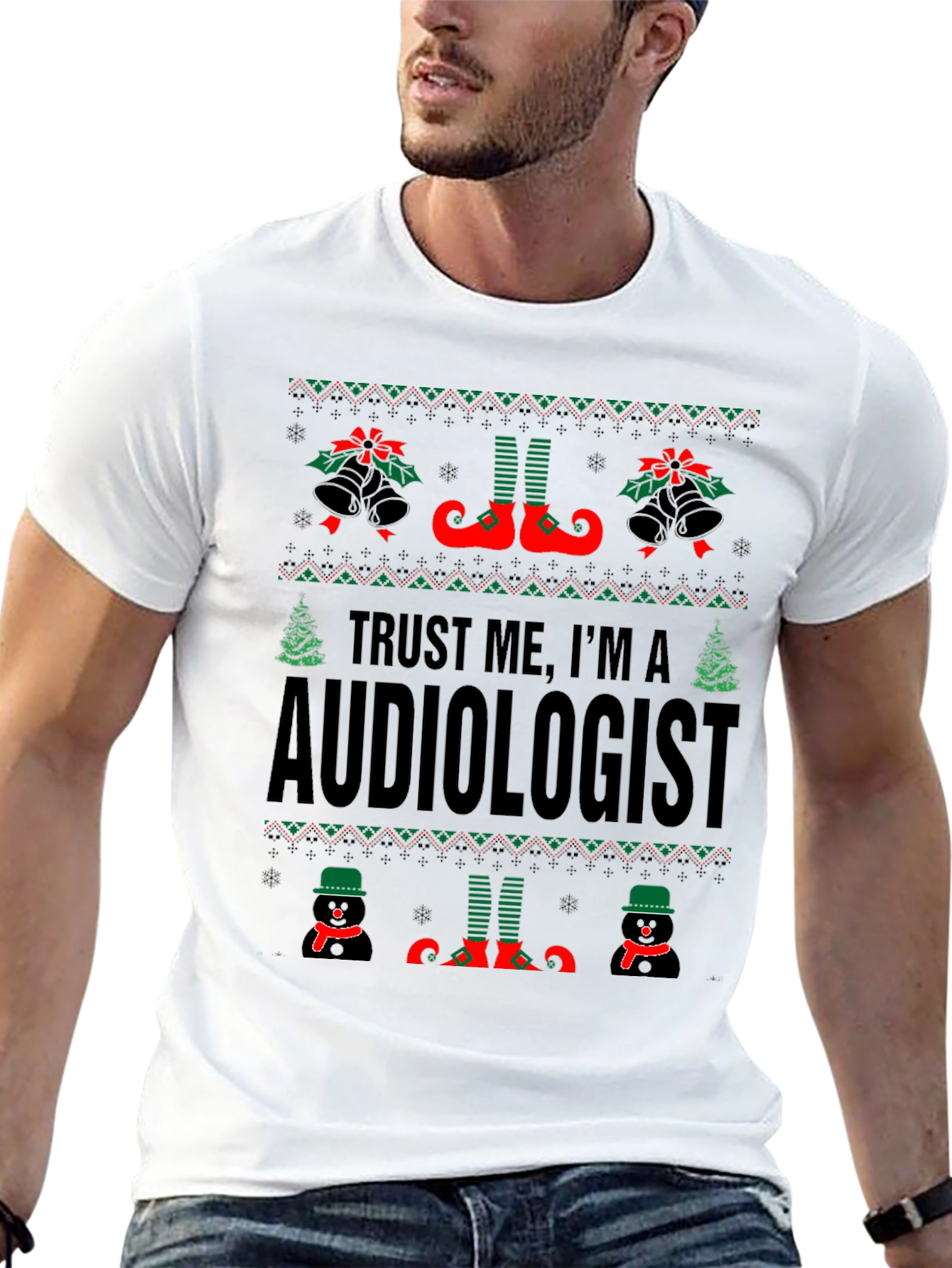 Audiologist Christmas Ugly Sweater T-Shirt