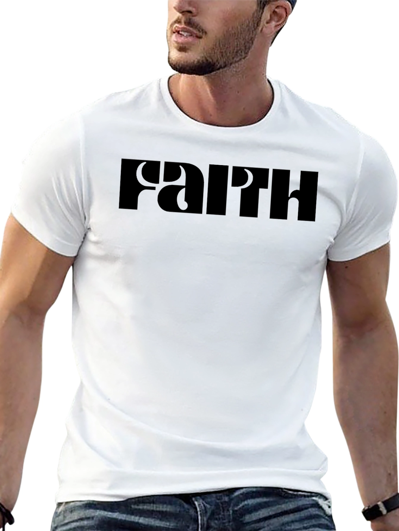 Faith Graphic Print T-Shirt - Mens Fashion