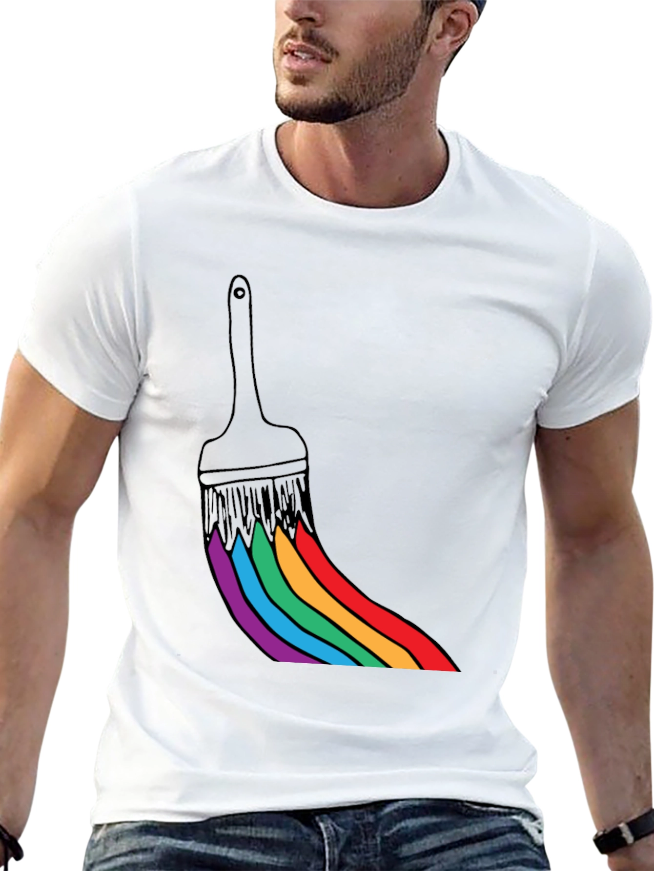 Rainbow Paint Brush T-Shirt