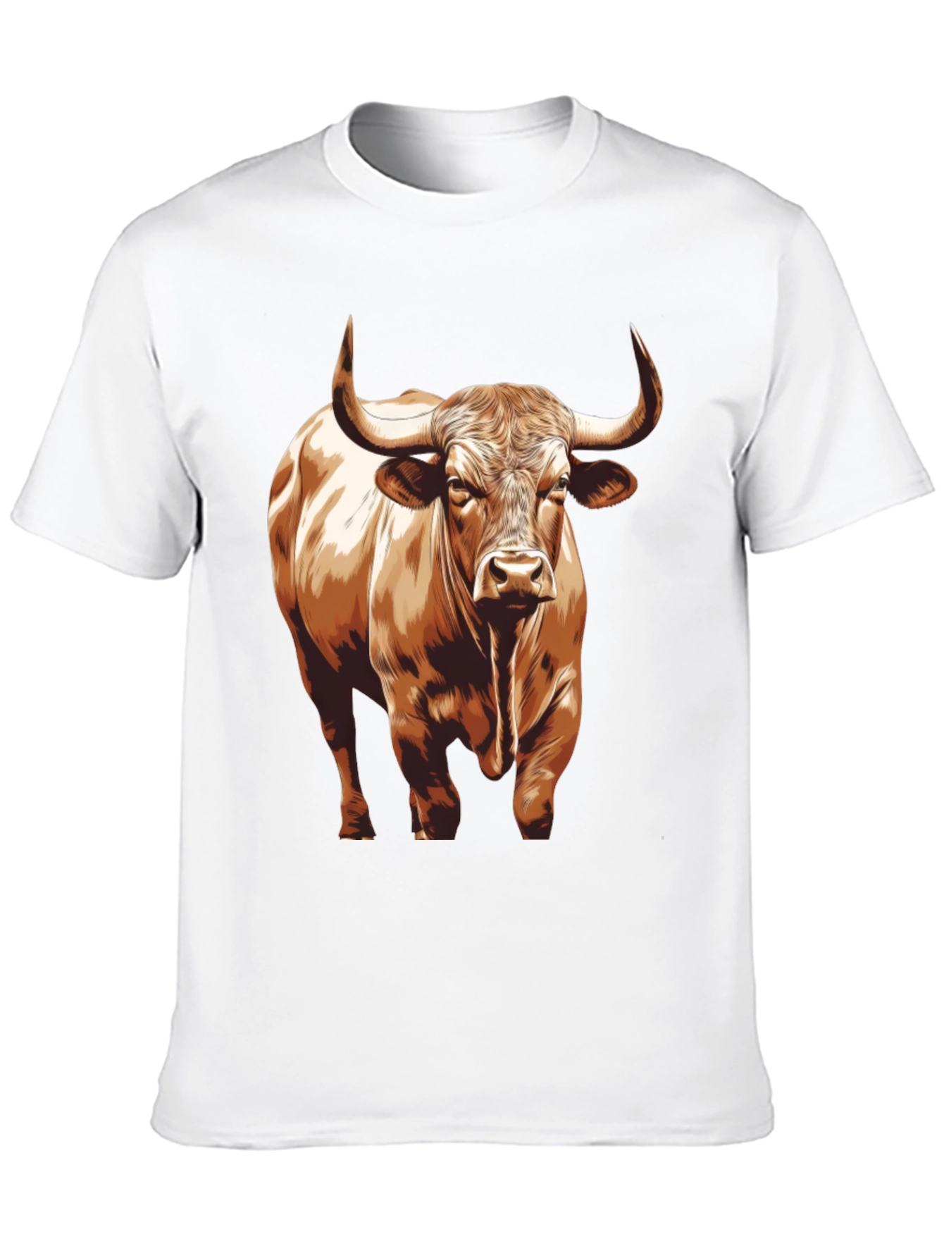 Bull Graphic T-Shirt - Black Cotton Tee