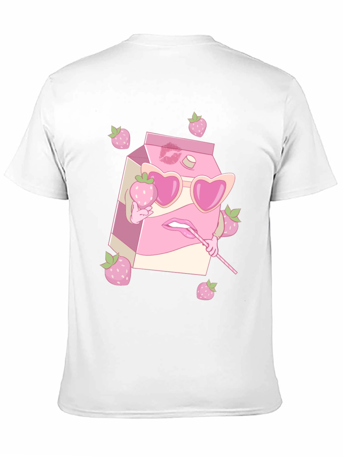 Strawberry Milk Cartoon T-Shirt