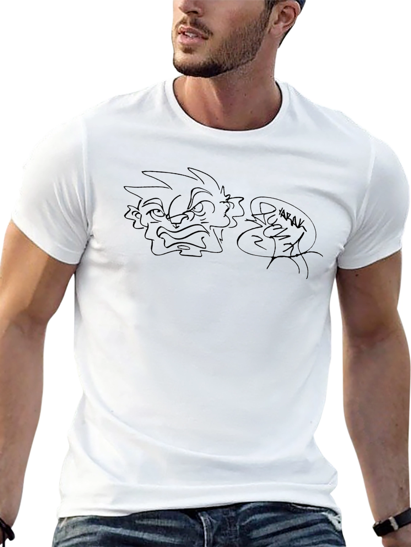 Graphic Tee - Abstract Angry Face