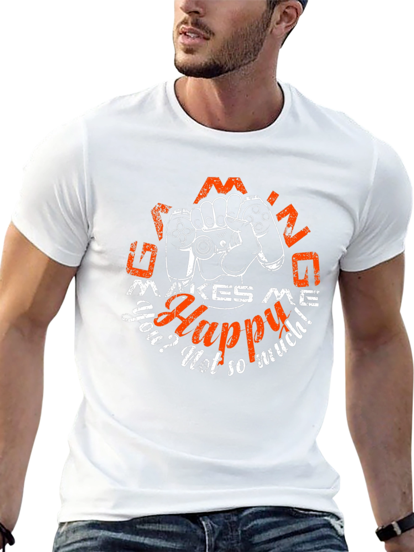 Gaming Makes Me Happy T-Shirt Gamer Tee