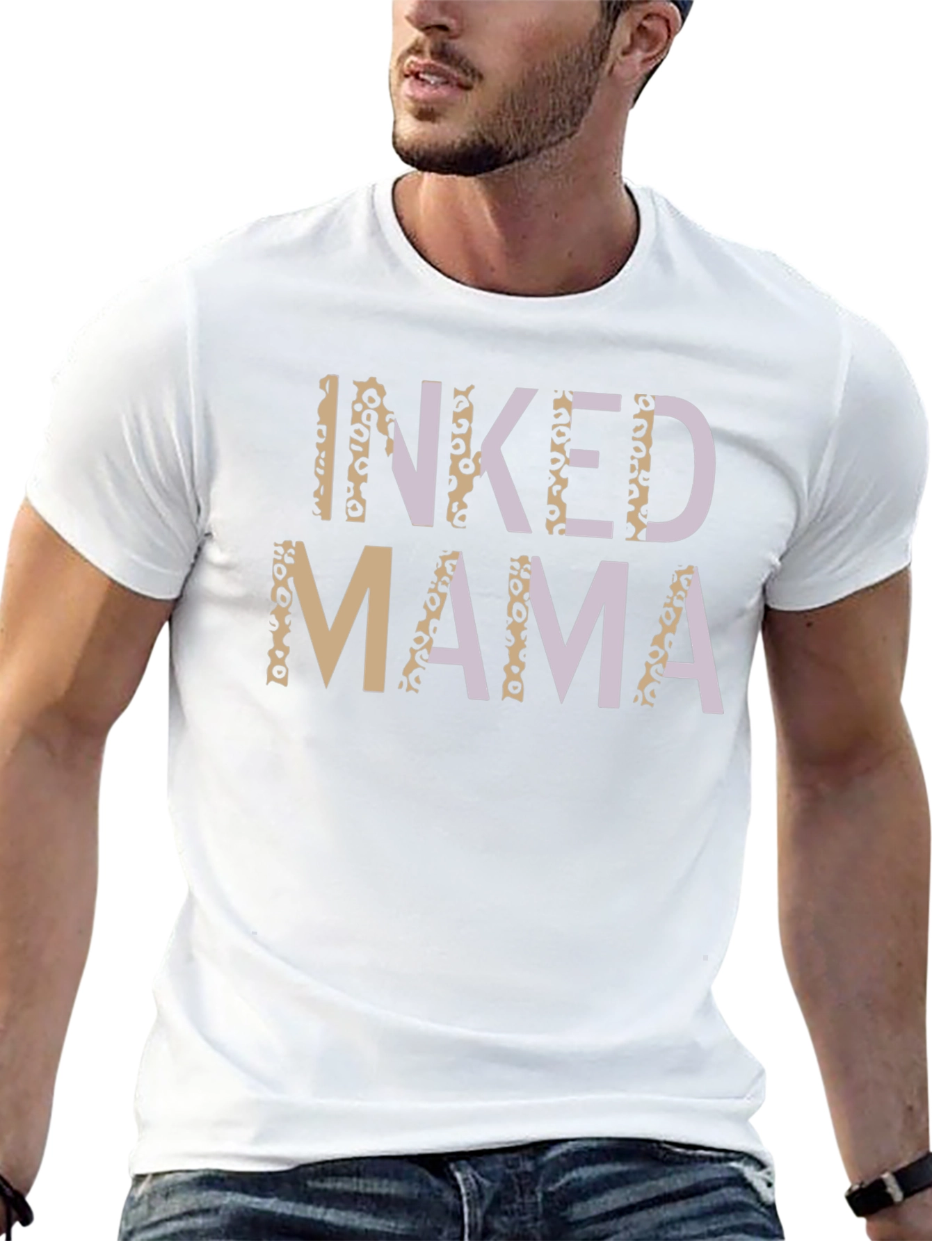Inked Mama Graphic Tee - Leopard Print Accents