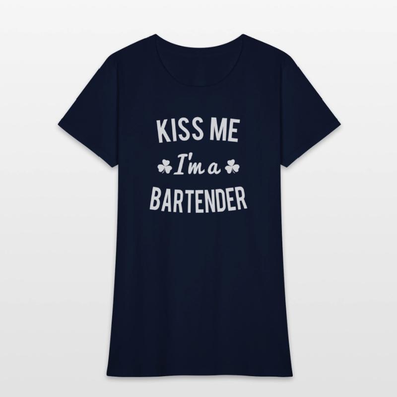 Kiss Me Im A Bartender red
