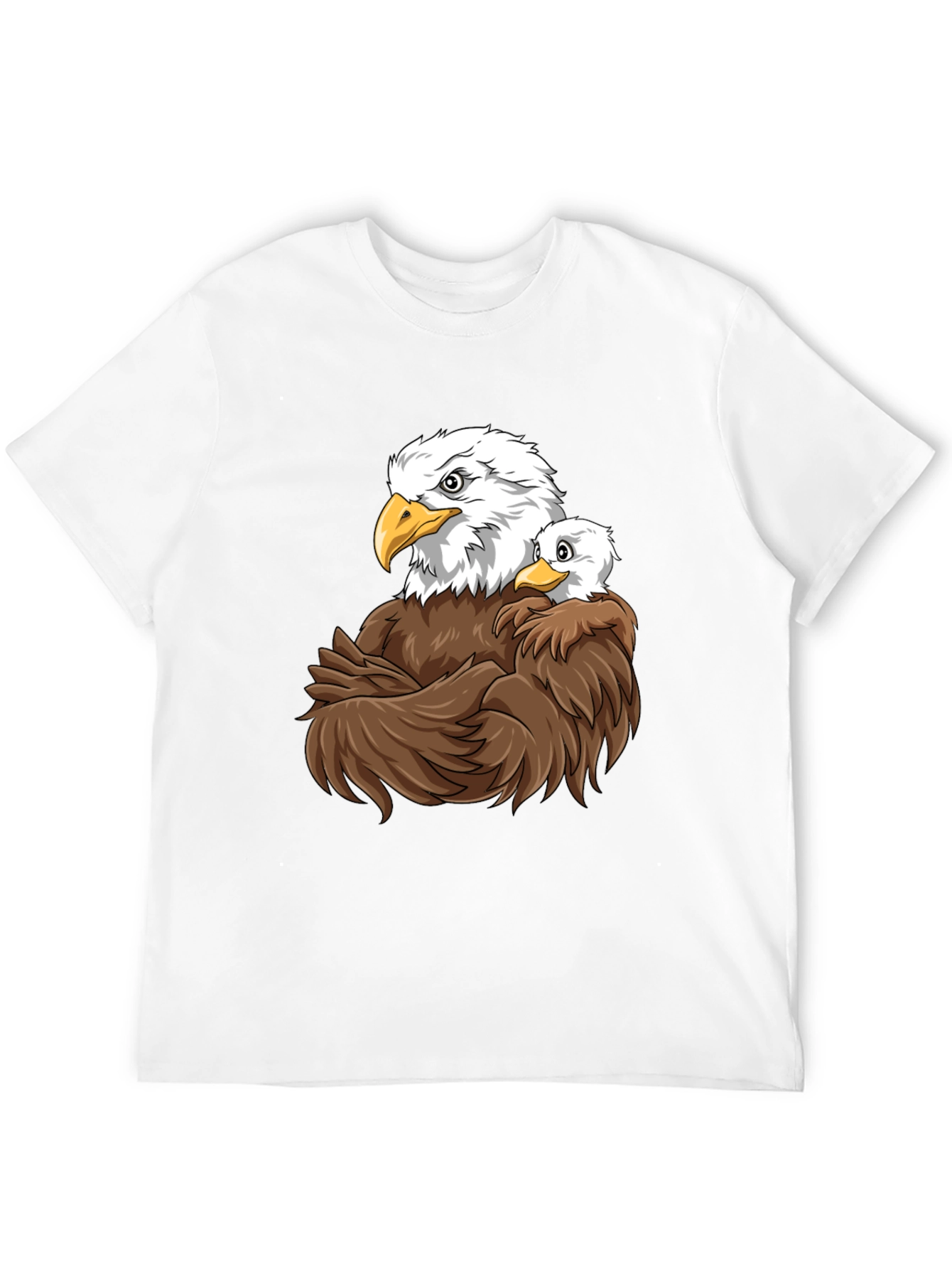 Eagle & Cub Graphic Tee - Soft Black Cotton