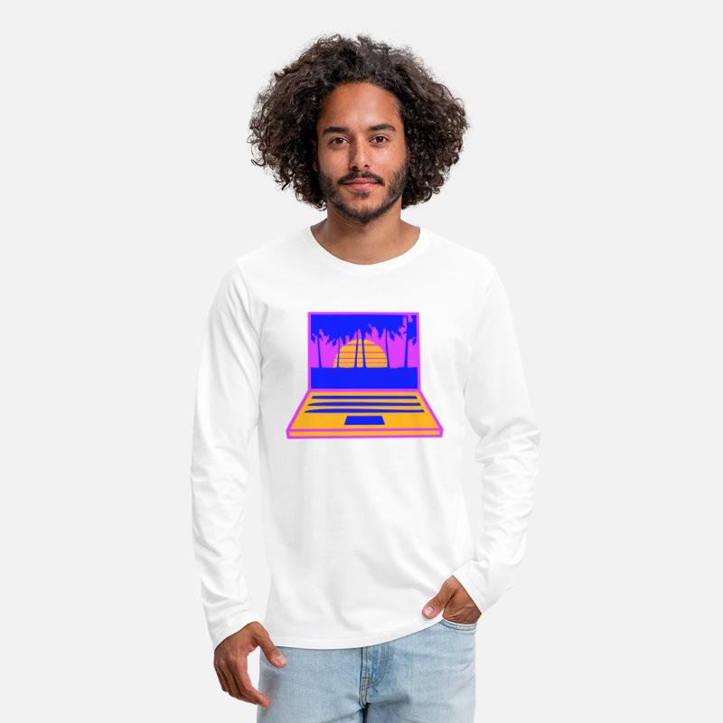 Laptop Computer Screen Palms Pc Stripes Nerd Geek