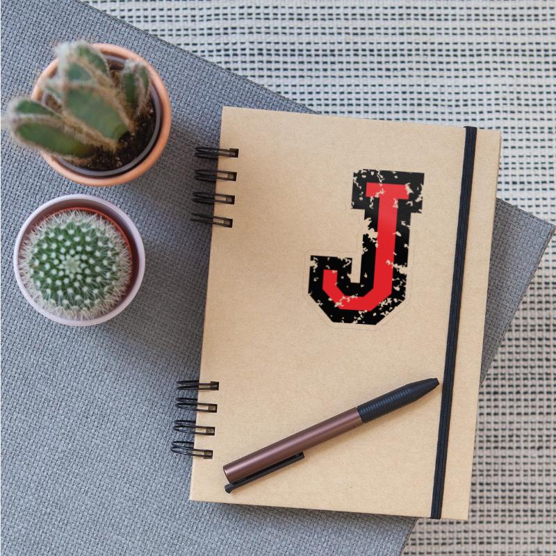 Letter J (Vintage Red)