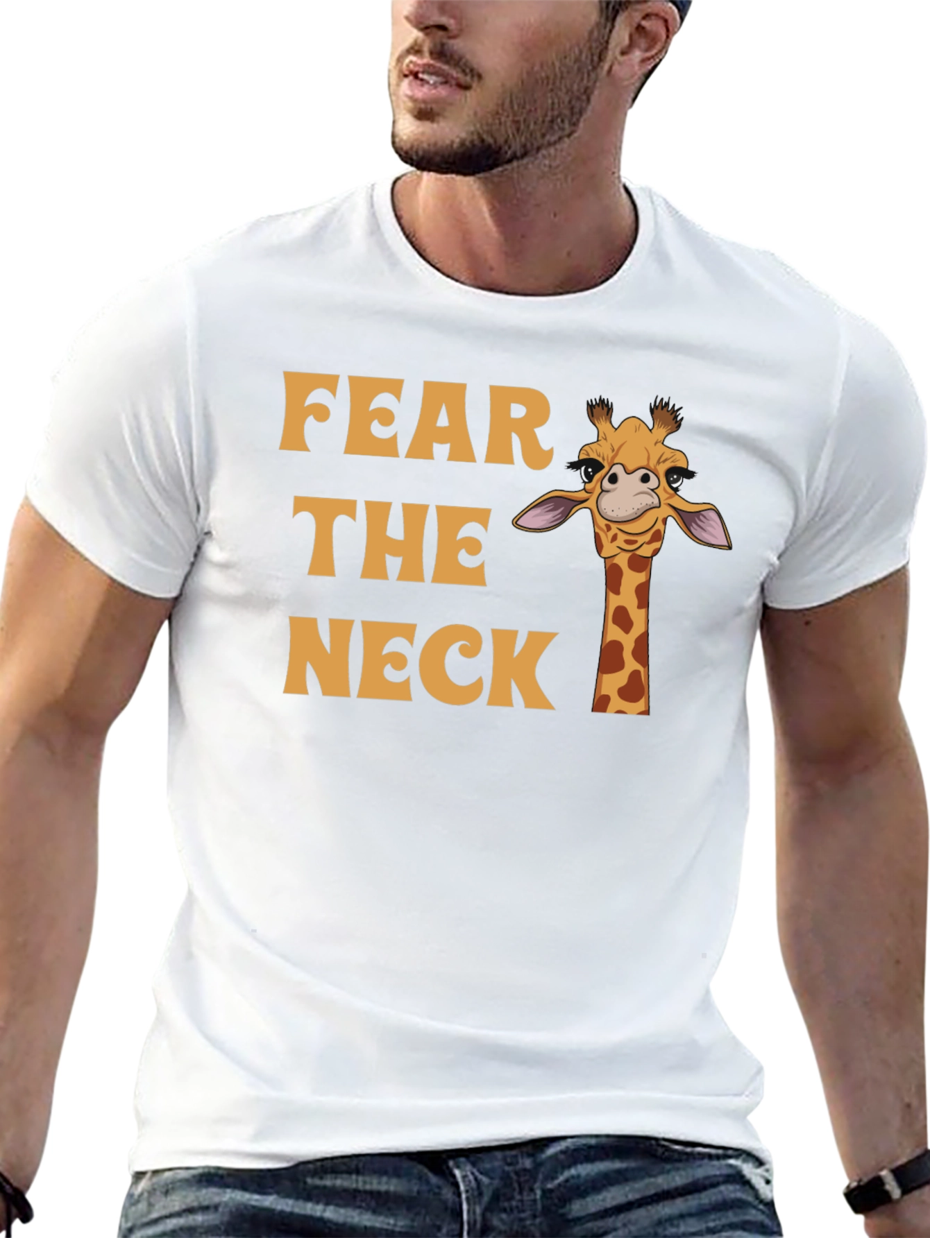 Fear The Neck Giraffe Graphic T-Shirt