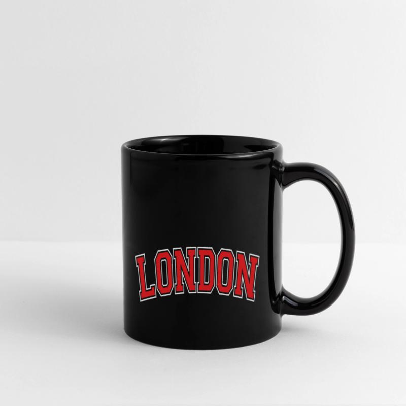 London England Uk Varsity Style Red Text
