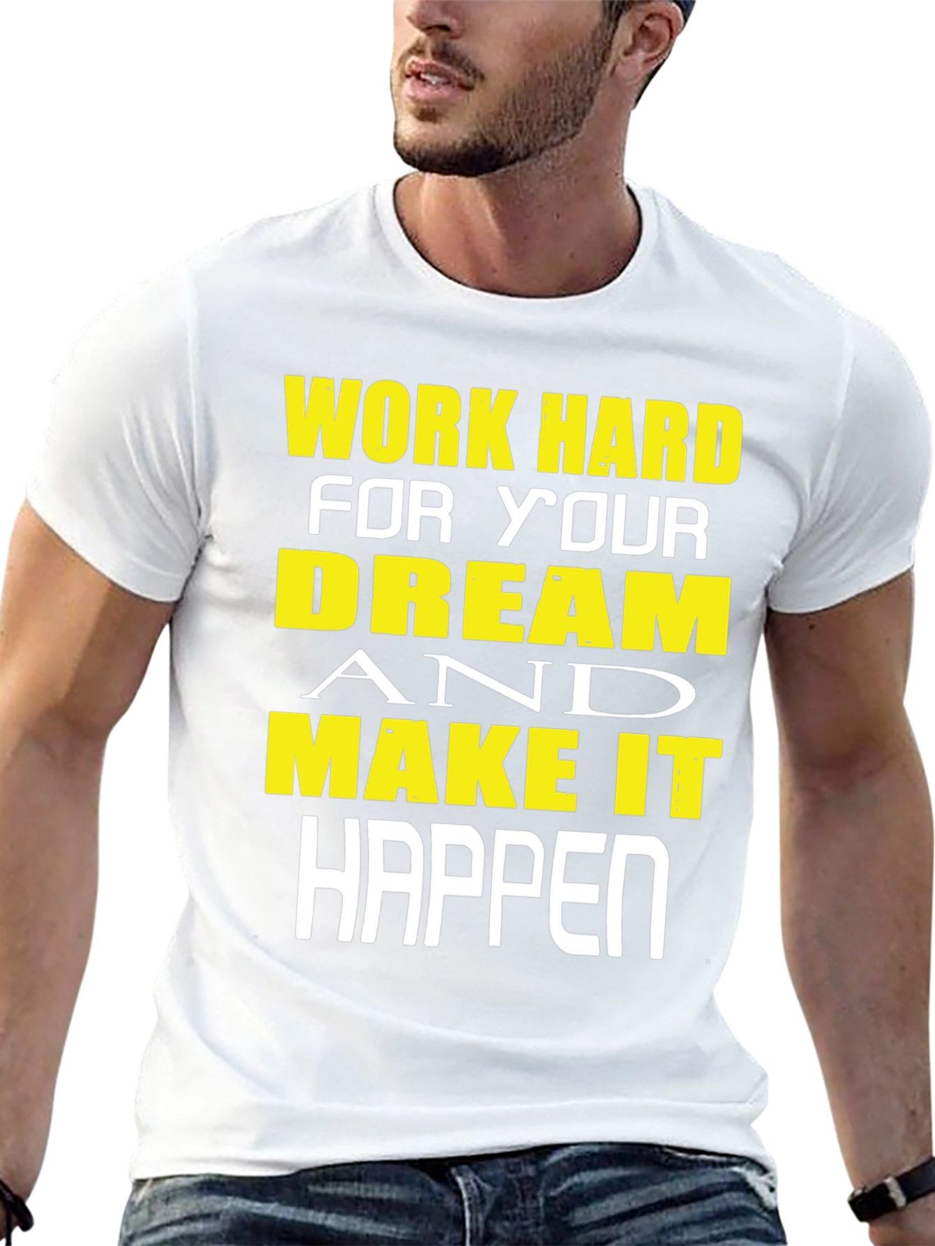 Motivational T-Shirt: Work Hard Dream Big