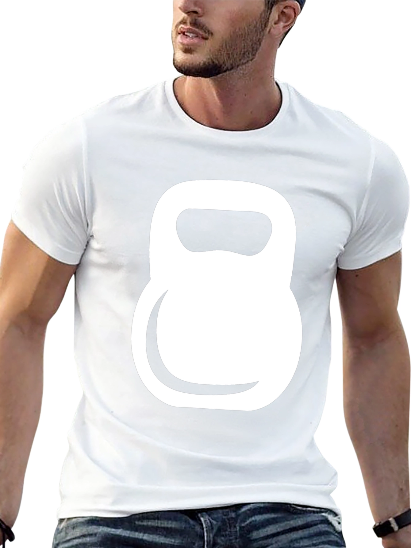 Kettlebell Graphic Tee - Black Cotton Gym Shirt