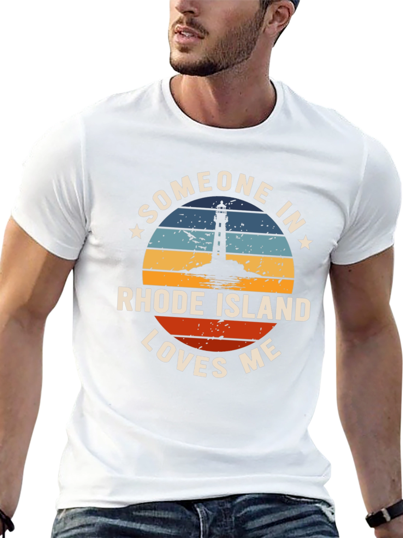 Rhode Island Lover Novelty Graphic T-Shirt
