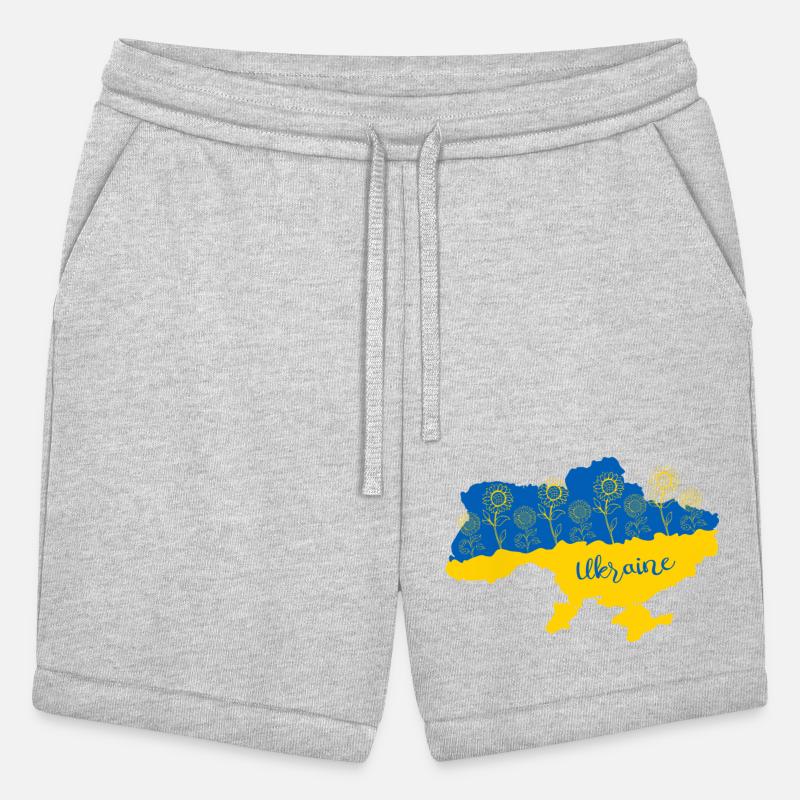 Map of Ukraine with sunflowers and Ukrainian flag