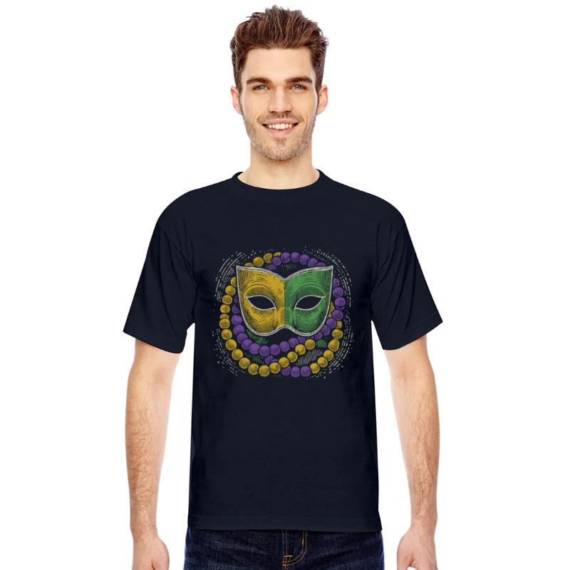 Mardi Gras Mask With Colorful Beads