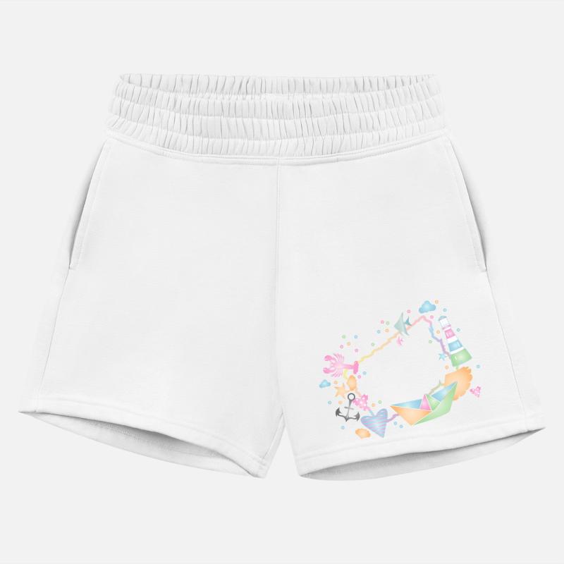 Maritime frame made of colorful sea shells