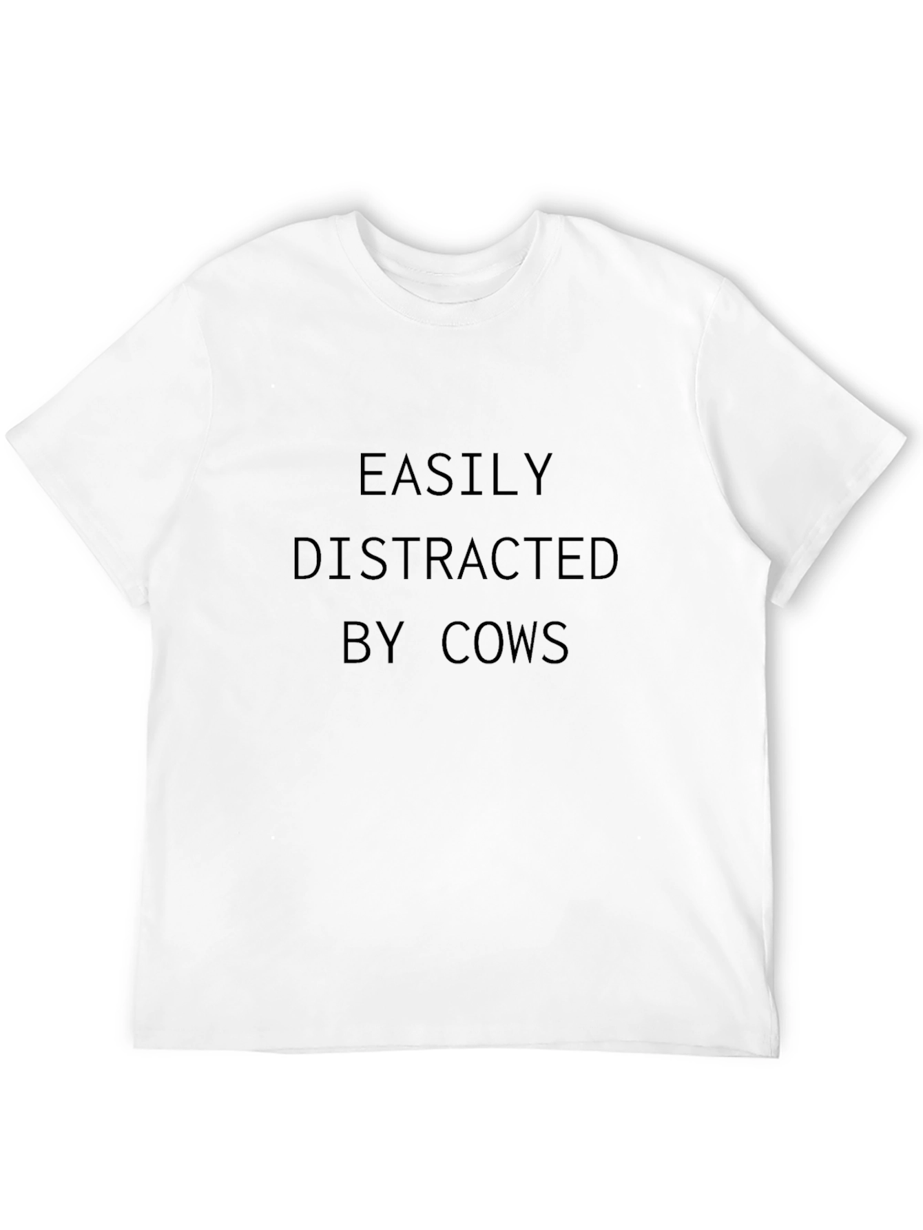 Easily Distracted By Cows Black T-Shirt